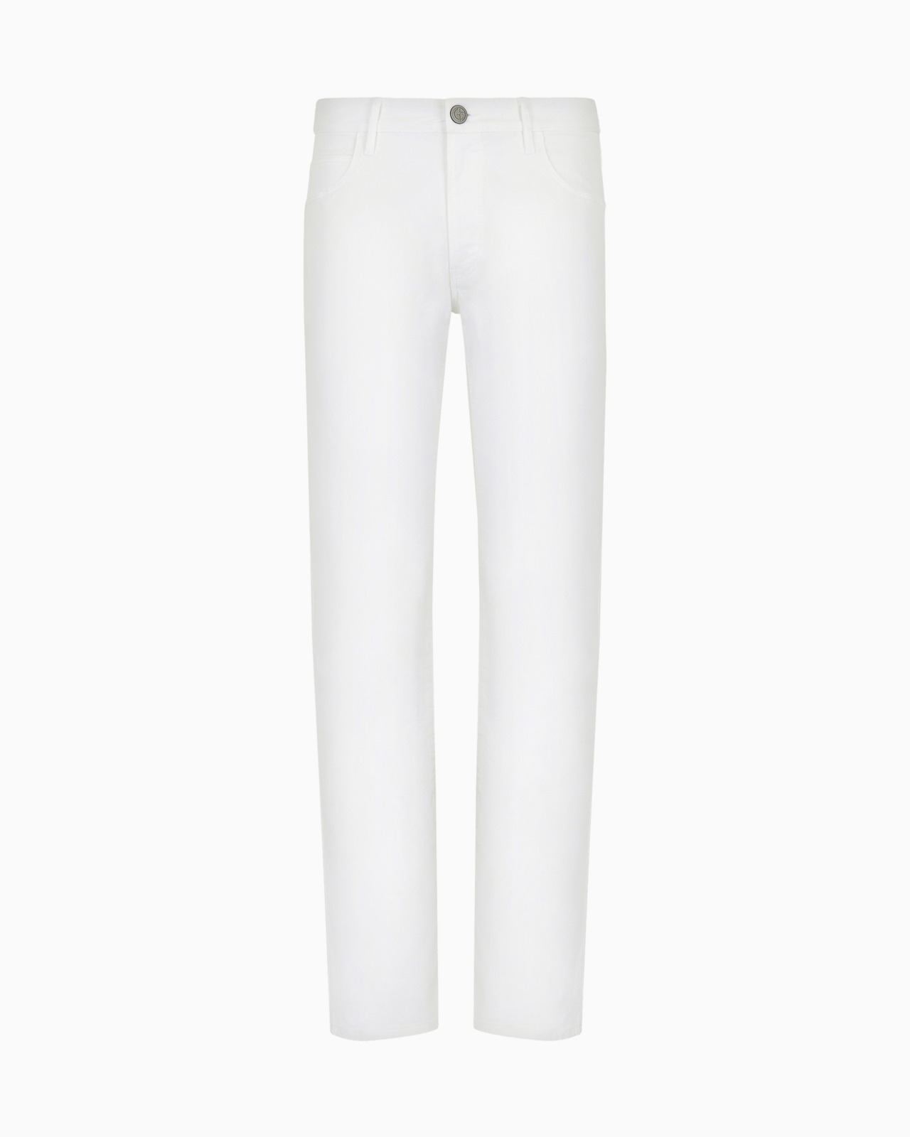 Regular-fit, five-pocket trousers in stretch cotton - 1