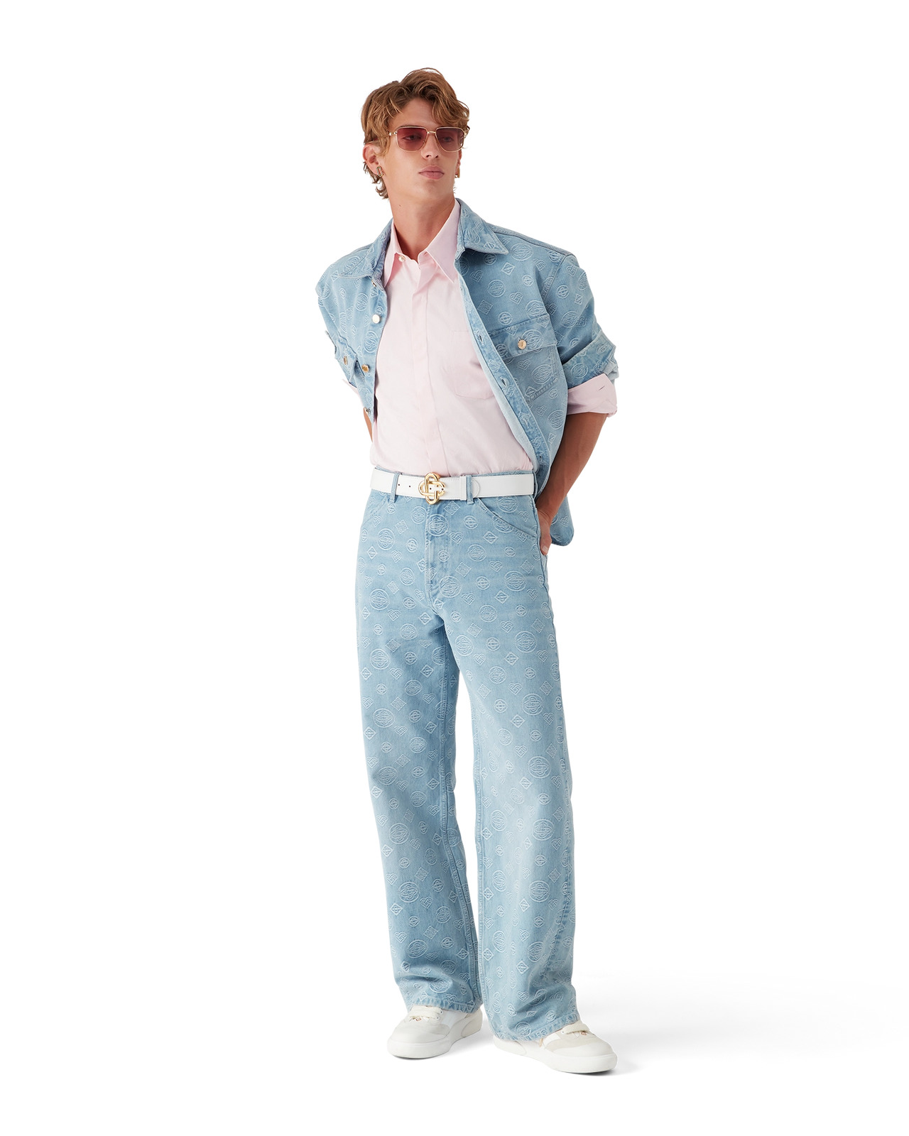 Denim Monogram Relaxed Fit Jeans | Casablanca Paris - 2