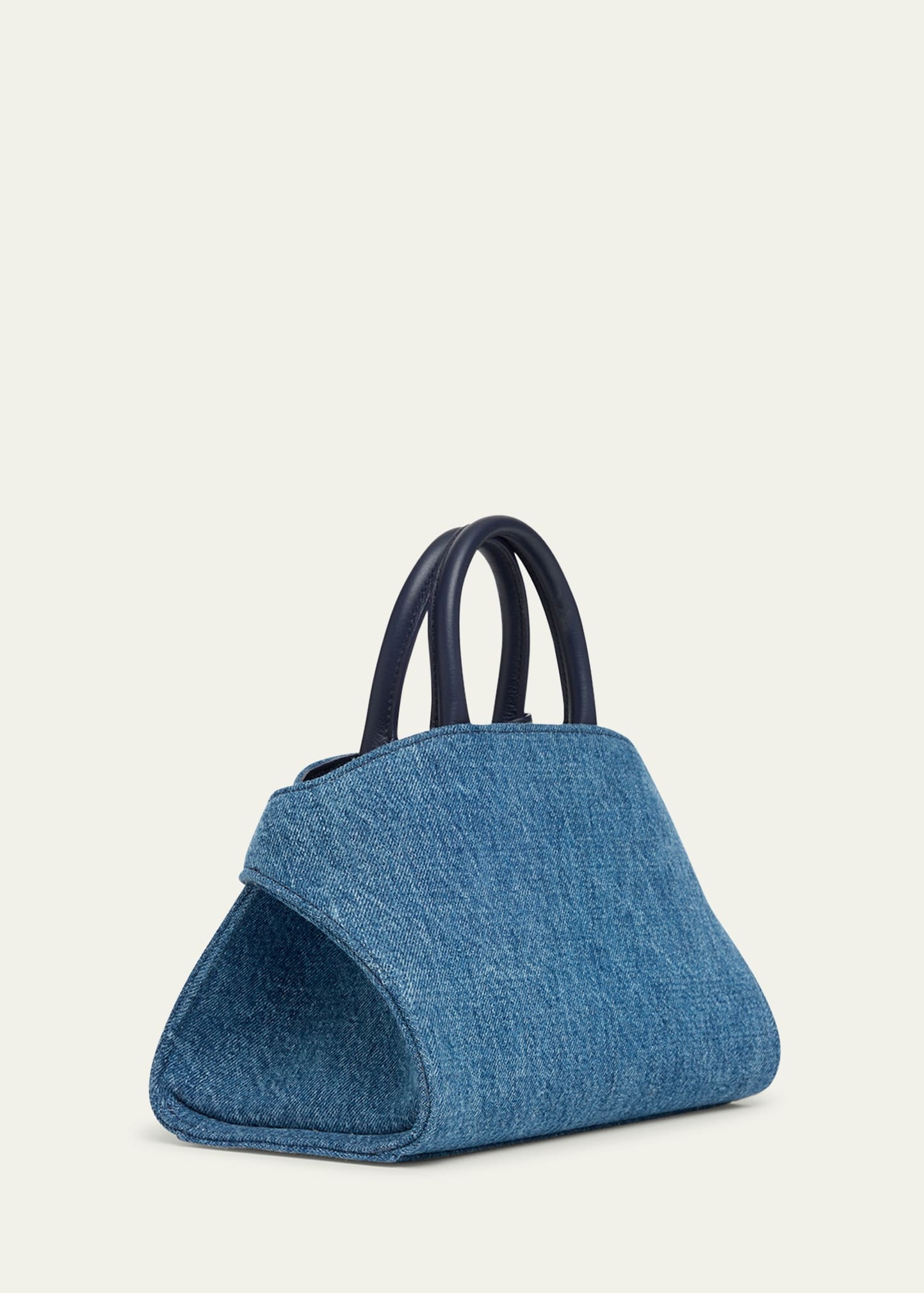 Hugh Washed Denim Top-Handle Bag - 2