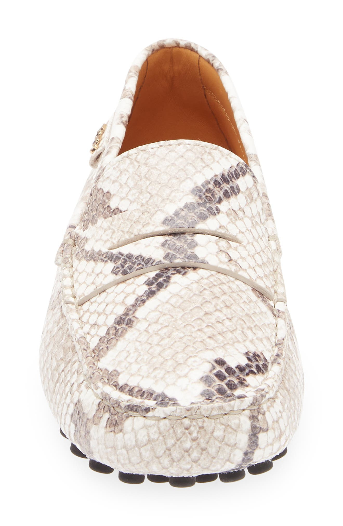 Tod's Gommino Snakeskin Embossed Driving Loafer in Roccia at Nordstrom - 4