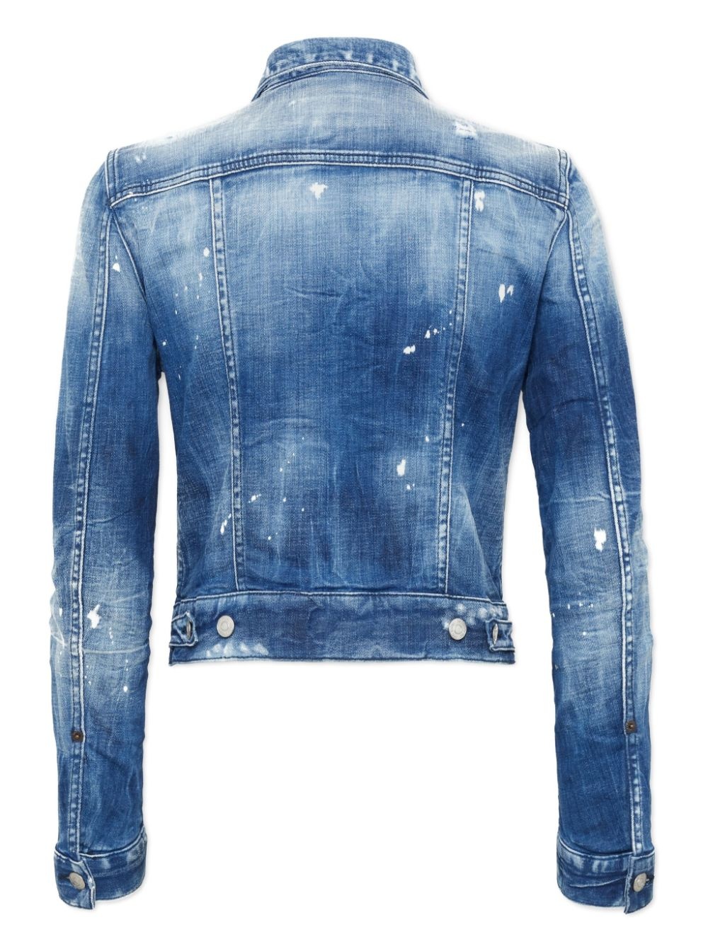 distressed-effect denim jacket - 2