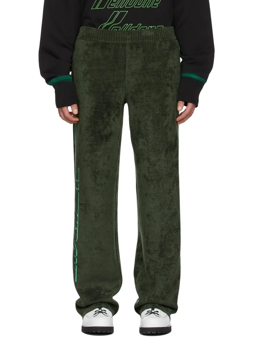 Green Viscose Lounge Pants - 1