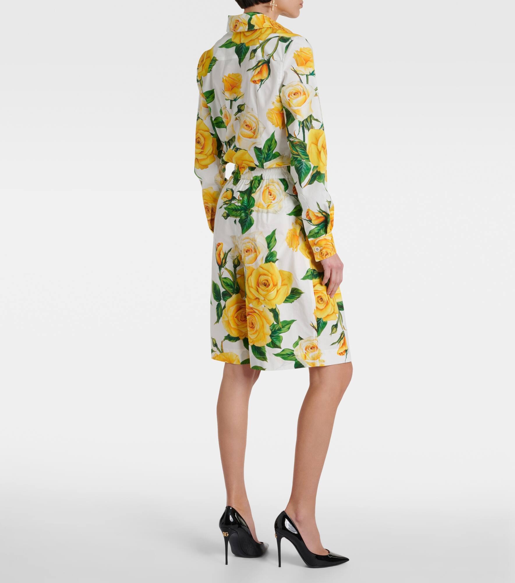 Floral cotton Bermuda shorts - 3