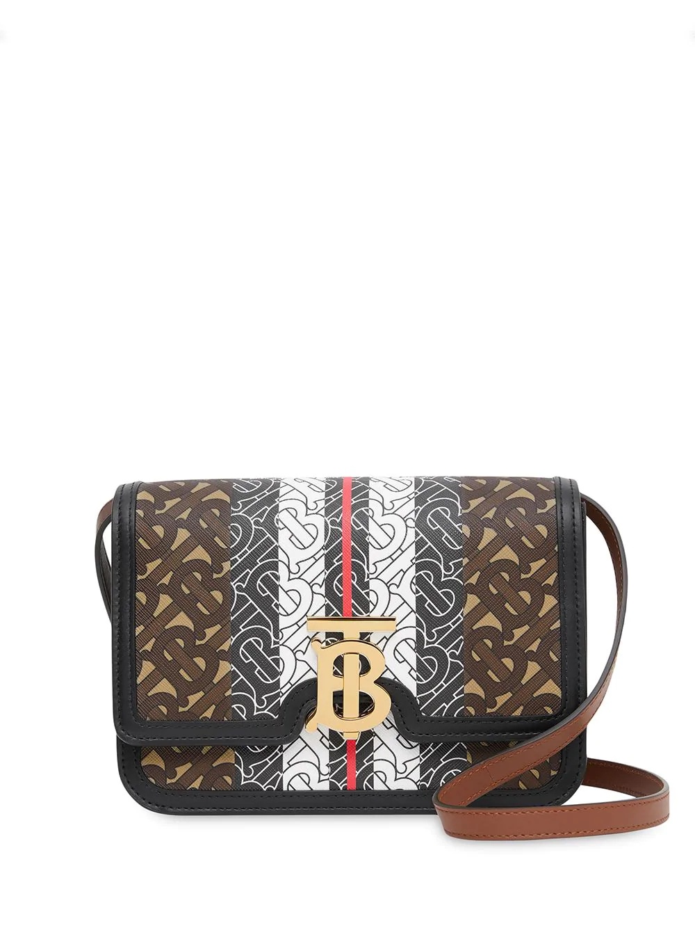 small monogram stripe TB shoulder bag - 1