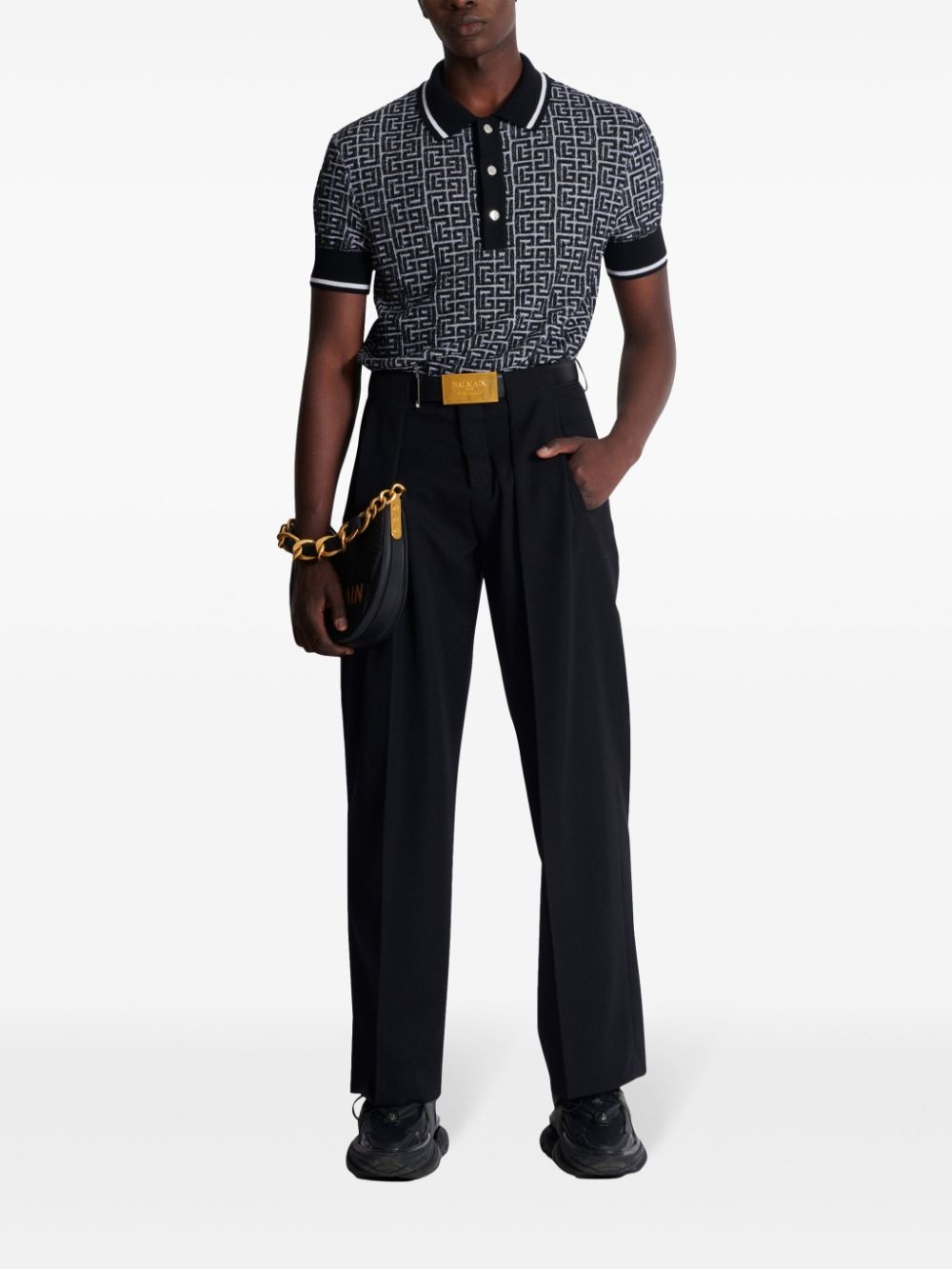 Labyrinth knitted polo shirt - 2