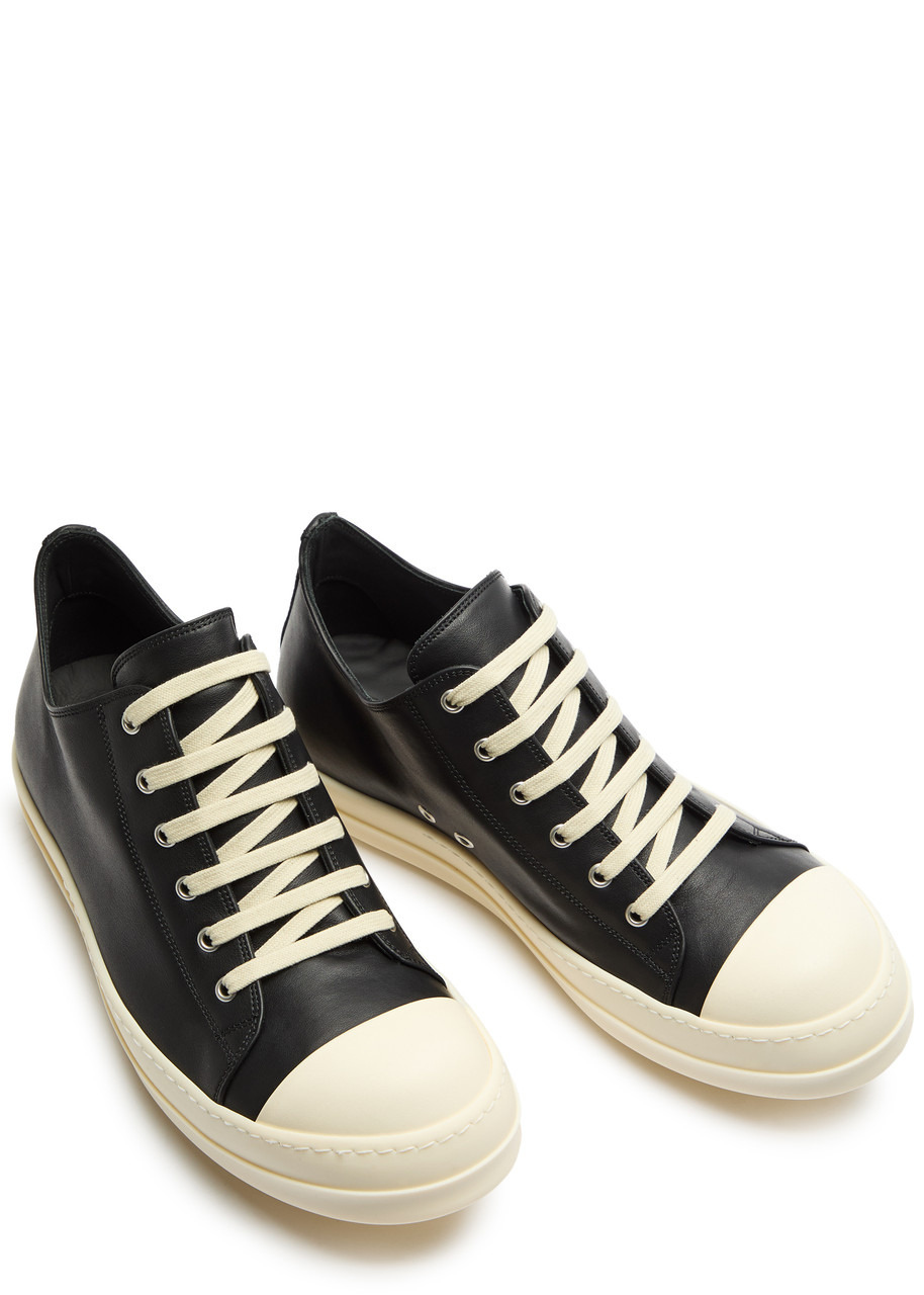 Rick Owens Low Leather Sneakers - 3