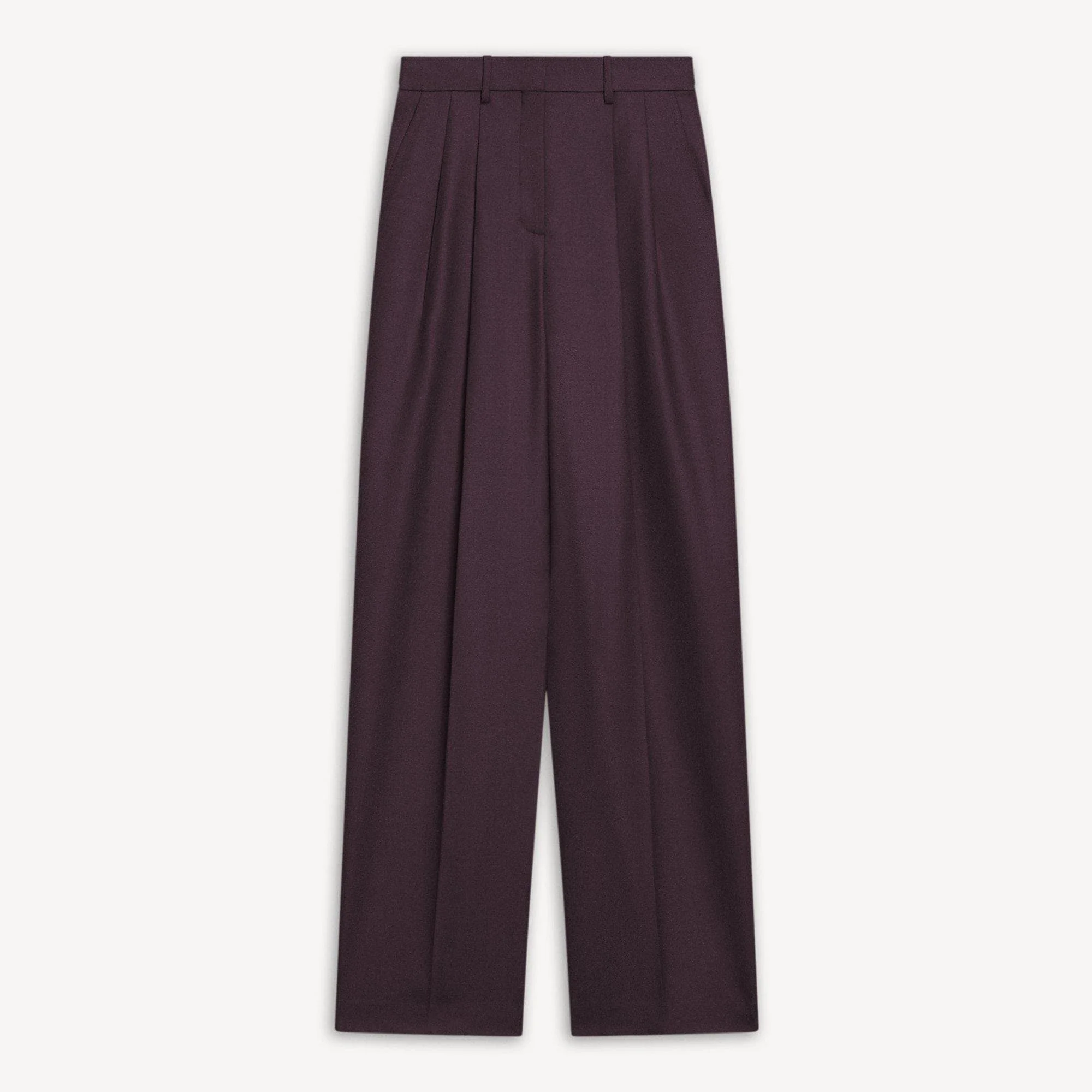 Double Pleat Pant, 33'' in Sleek Flannel - 1