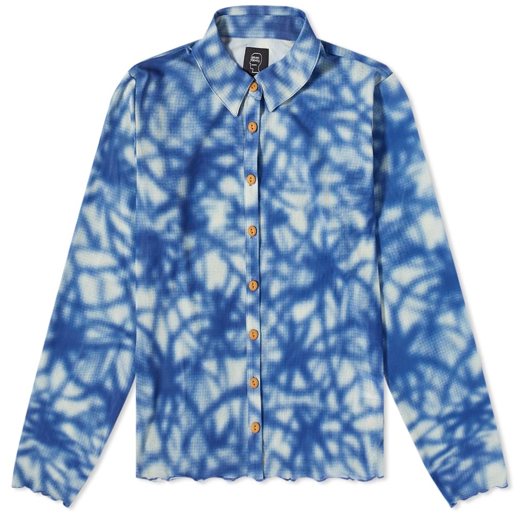 Brain Dead Firework Hyper Mesh Button Down Shirt - 1