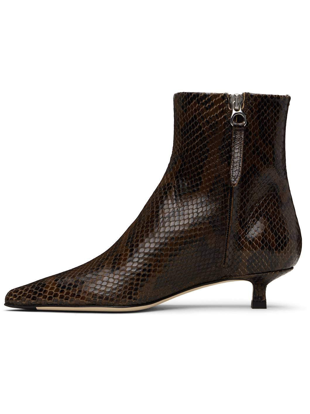Brown Sofie Leather Ankle Boots - 3