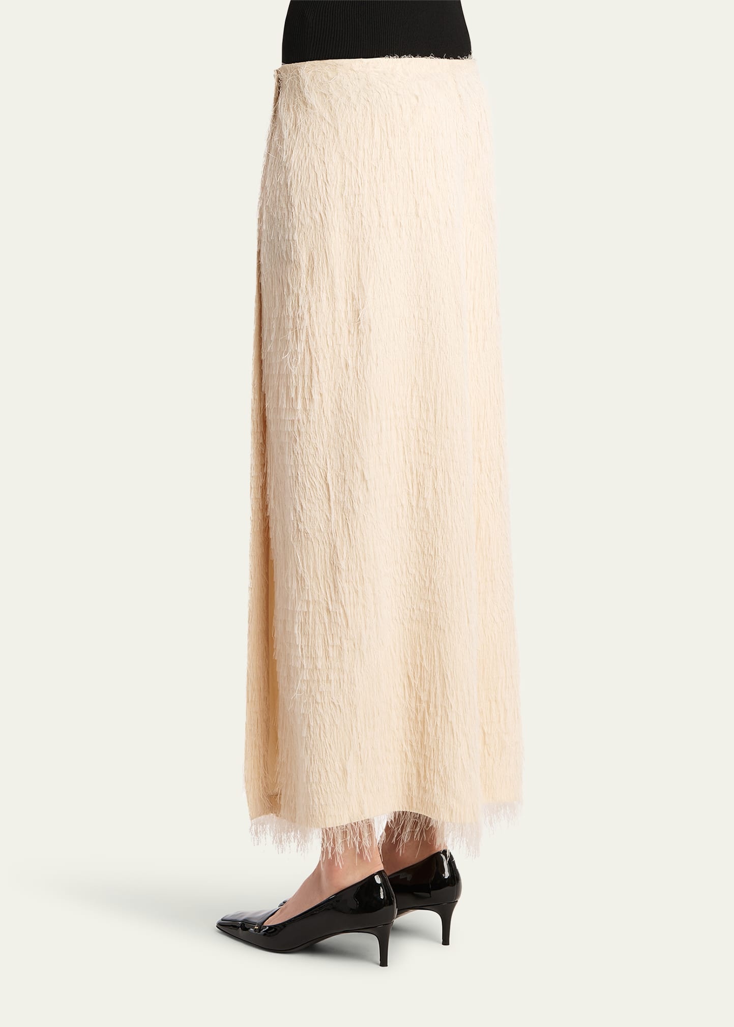 Quinn Fringe Knit Ankle Wrap Skirt - 3