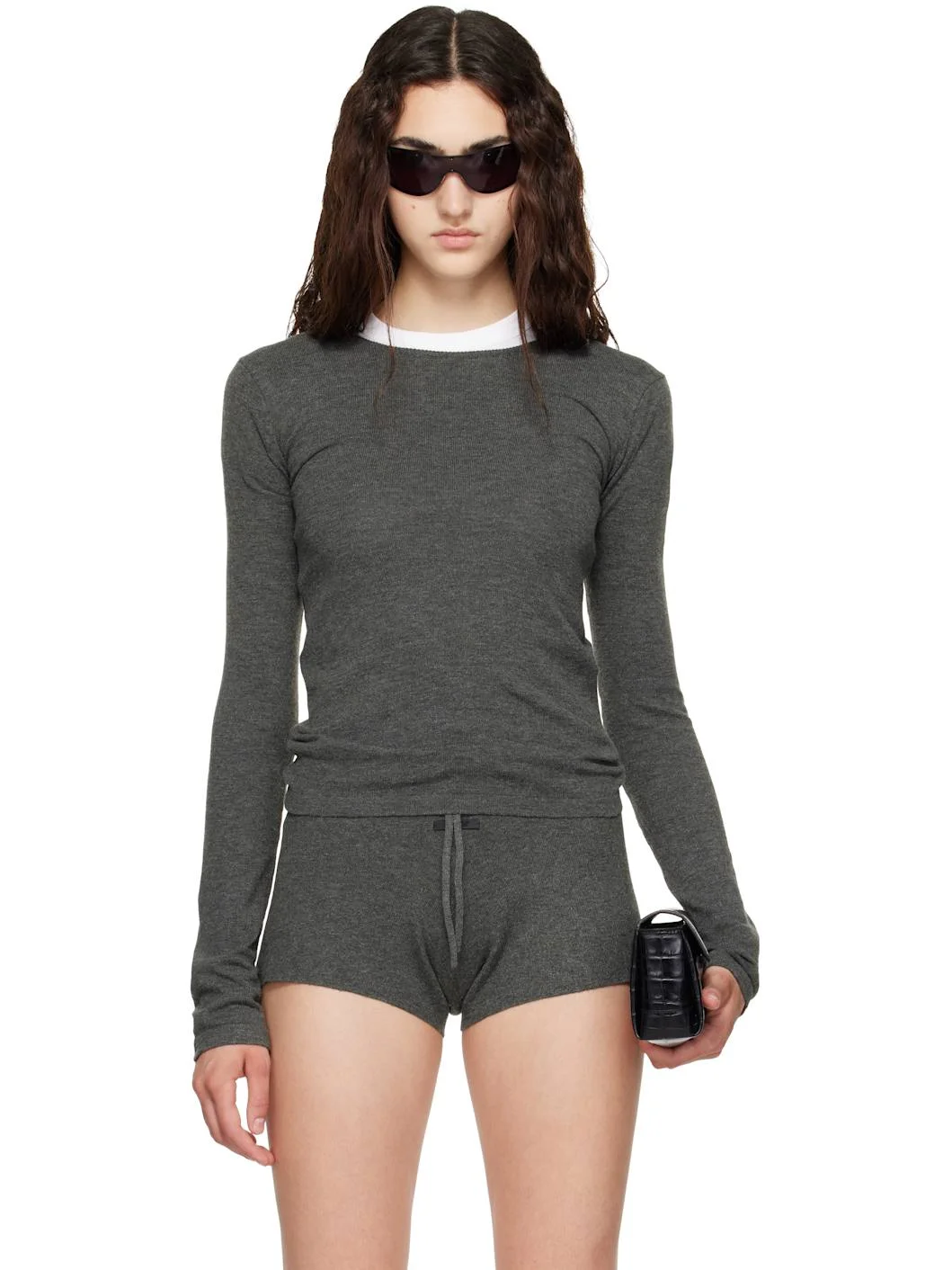 Gray Slim Longsleeve T-shirt - 1
