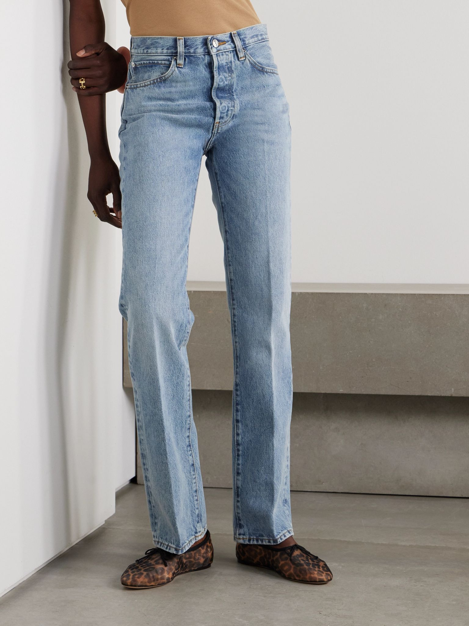 The Vertical straight-leg jeans Mid denim - 3
