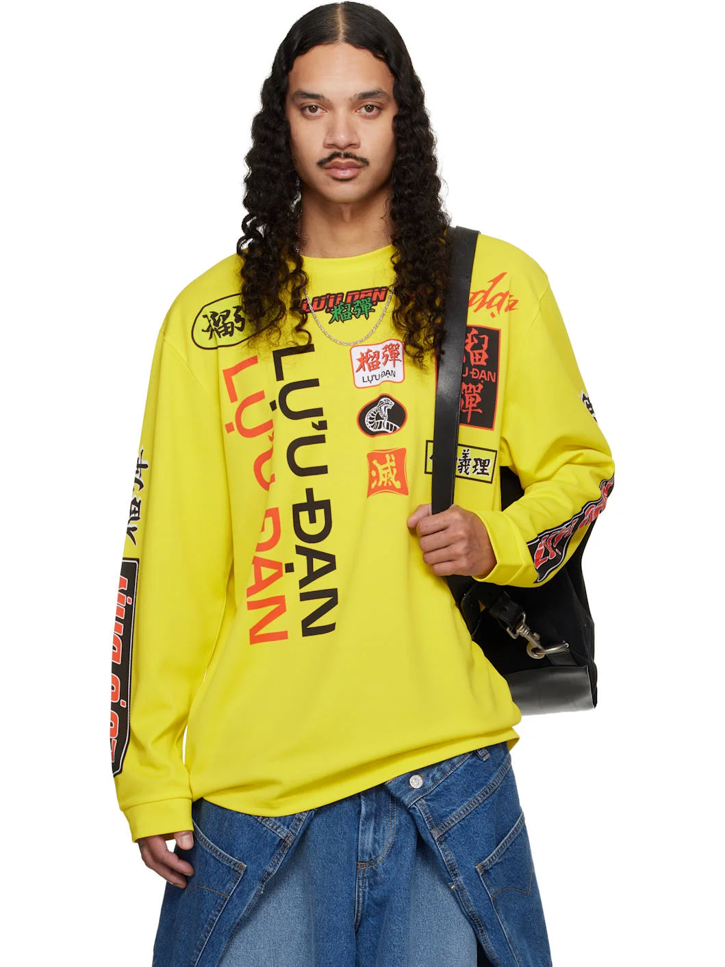 Yellow Oversized Long Sleeve T-shirt - 1