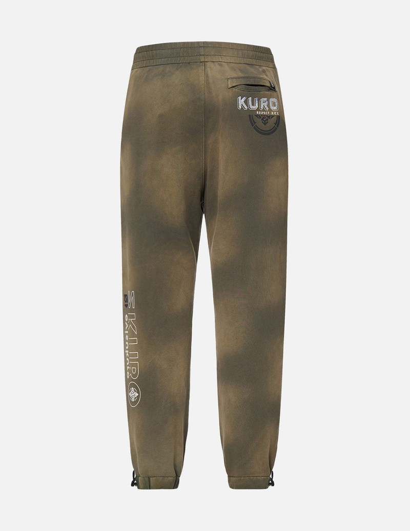EVISU Brushed Seagull Print Garment-dyed Sweatpants outlook