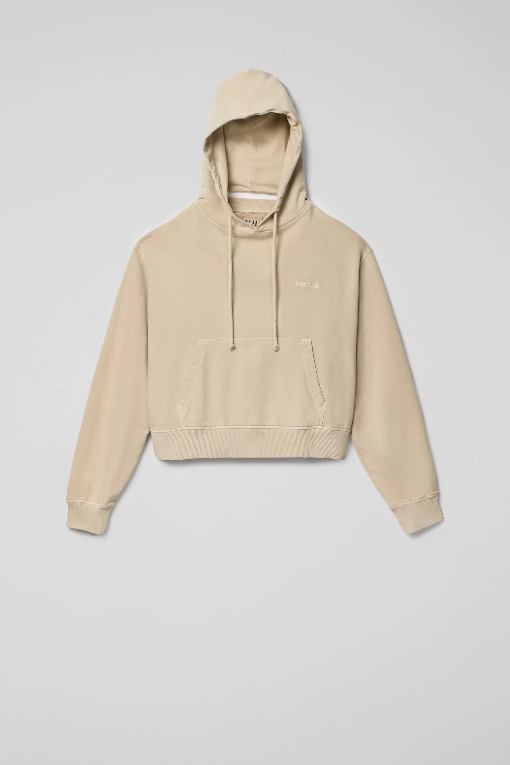 Beige Cotton Hoodie - 1