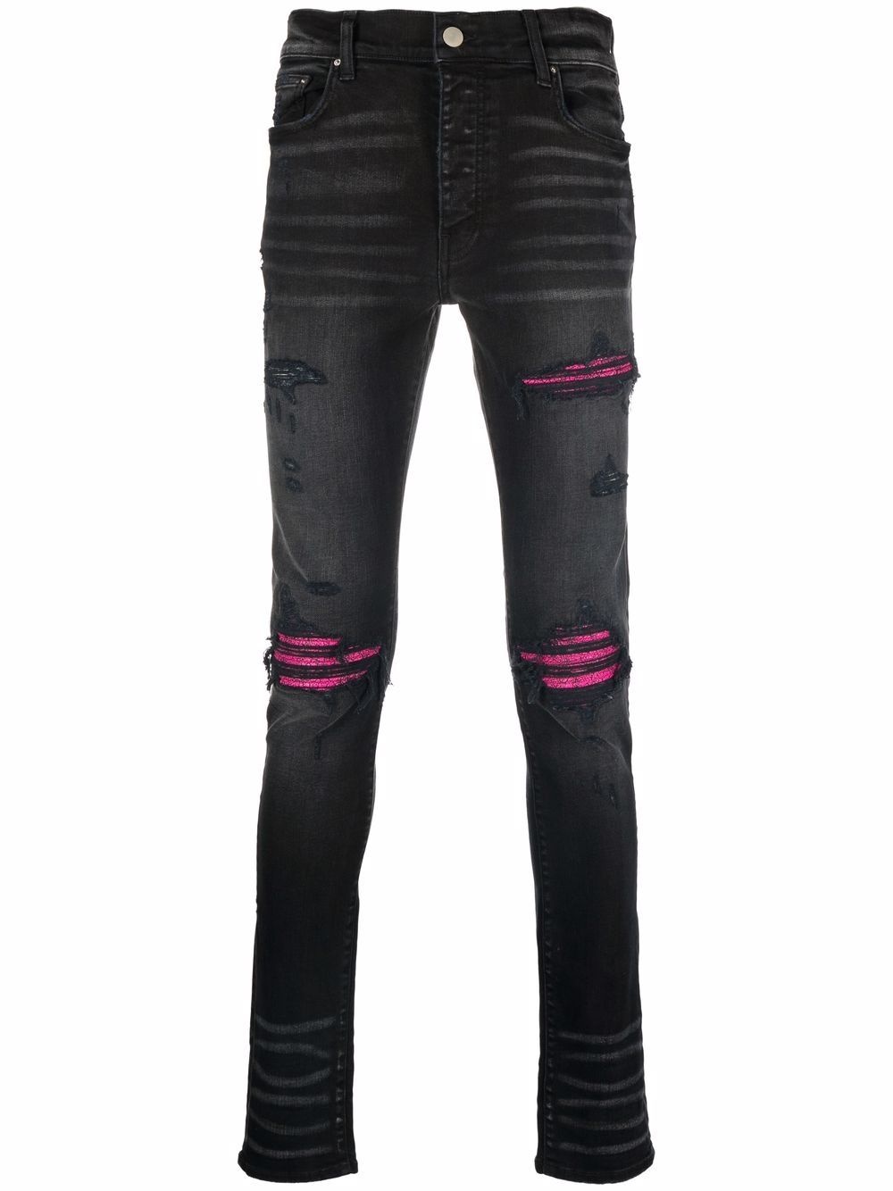 distressed-effect skinny-fit jeans - 1