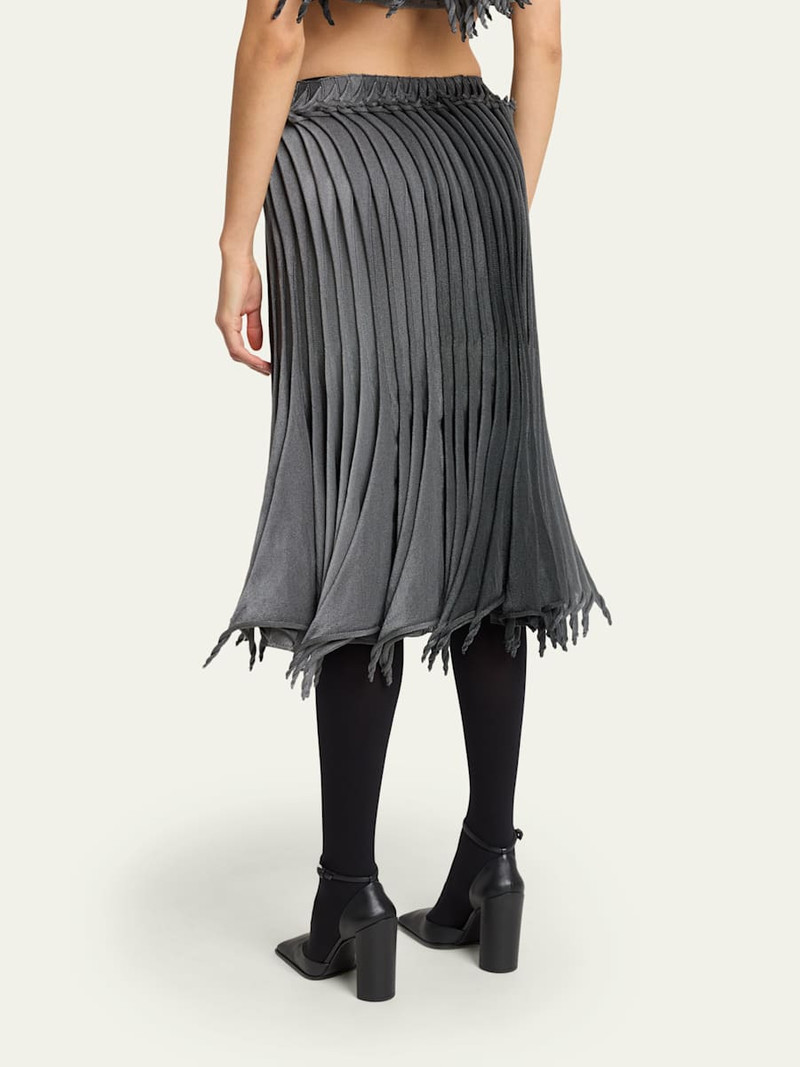 Sculptural Pleated Midi Skirt 3