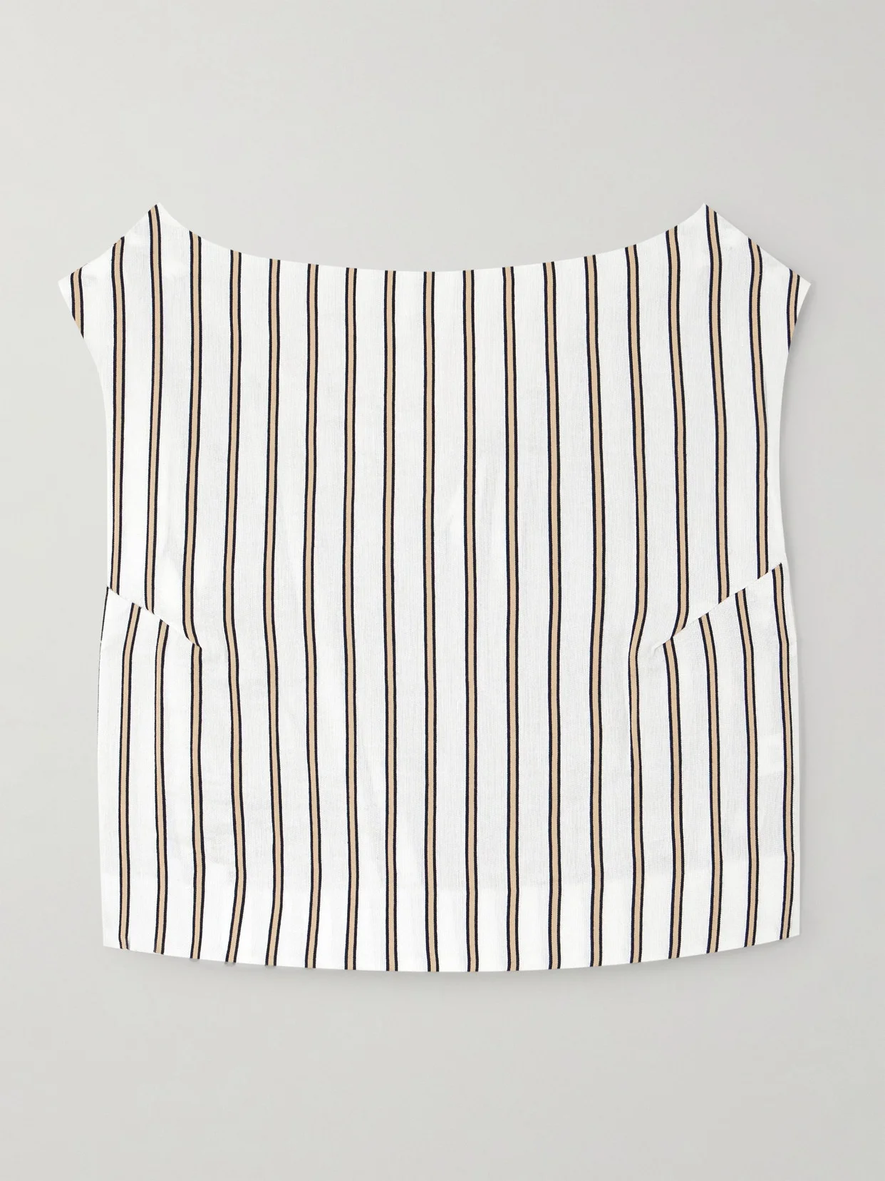 Richard Cropped Striped Woven Top - 1
