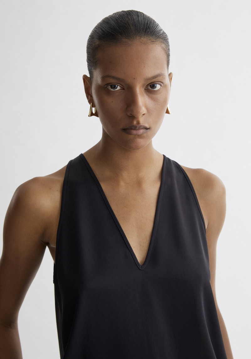 REA V-neck satin top 4