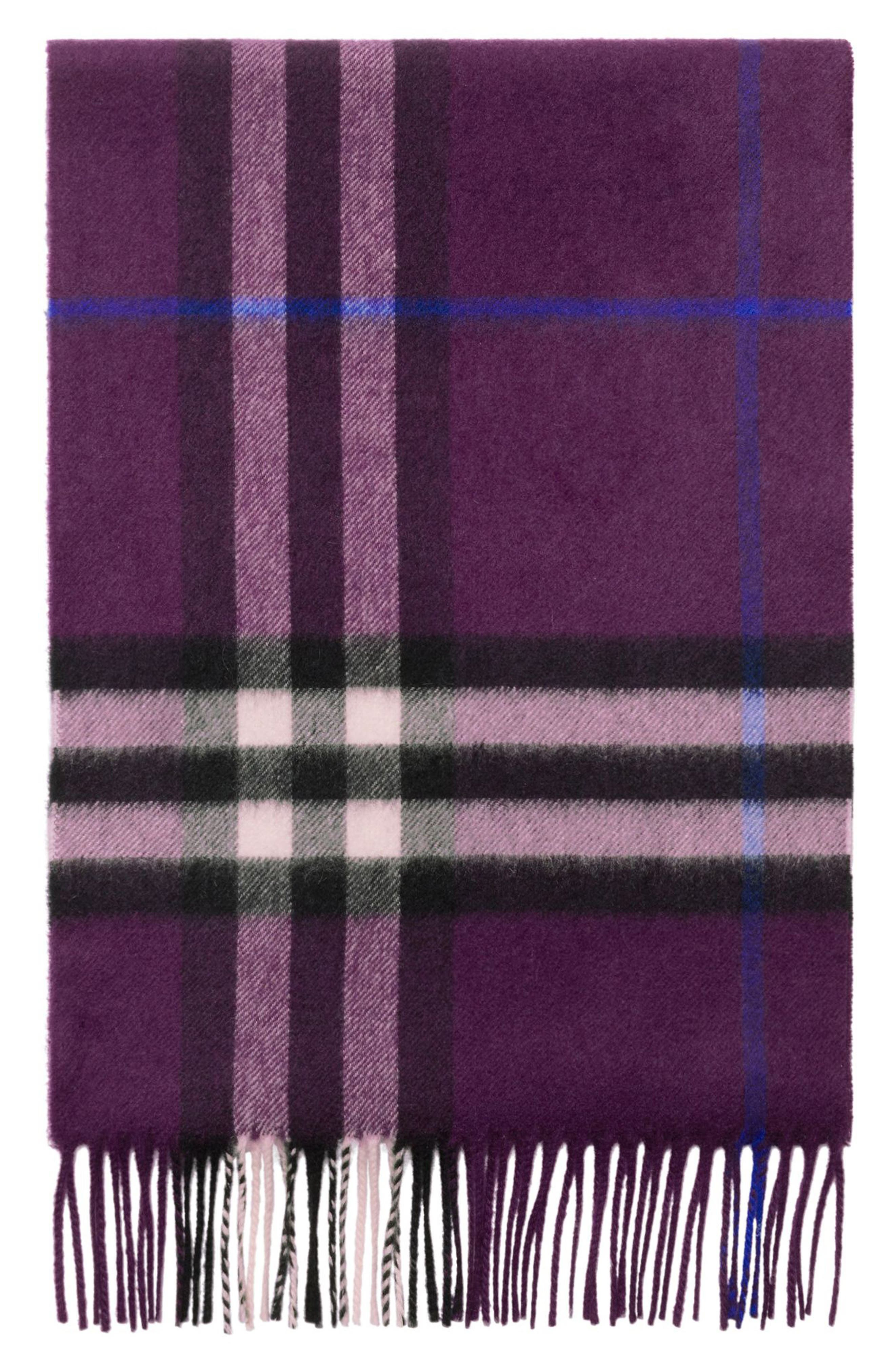 burberry Giant Check Cashmere Scarf in Pansy Purple at Nordstrom - 3