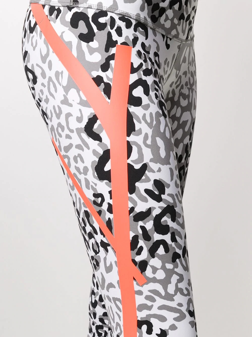 stripe-detail leopard-print leggings - 5