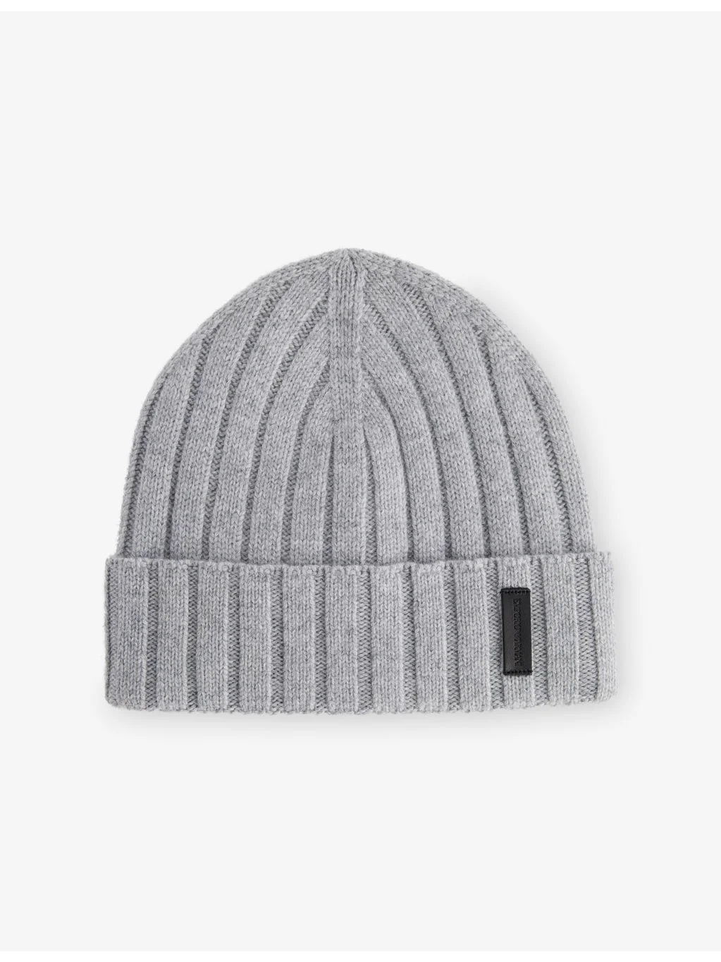 Ribbed Wool and Cashmere Beanie Hat - 1