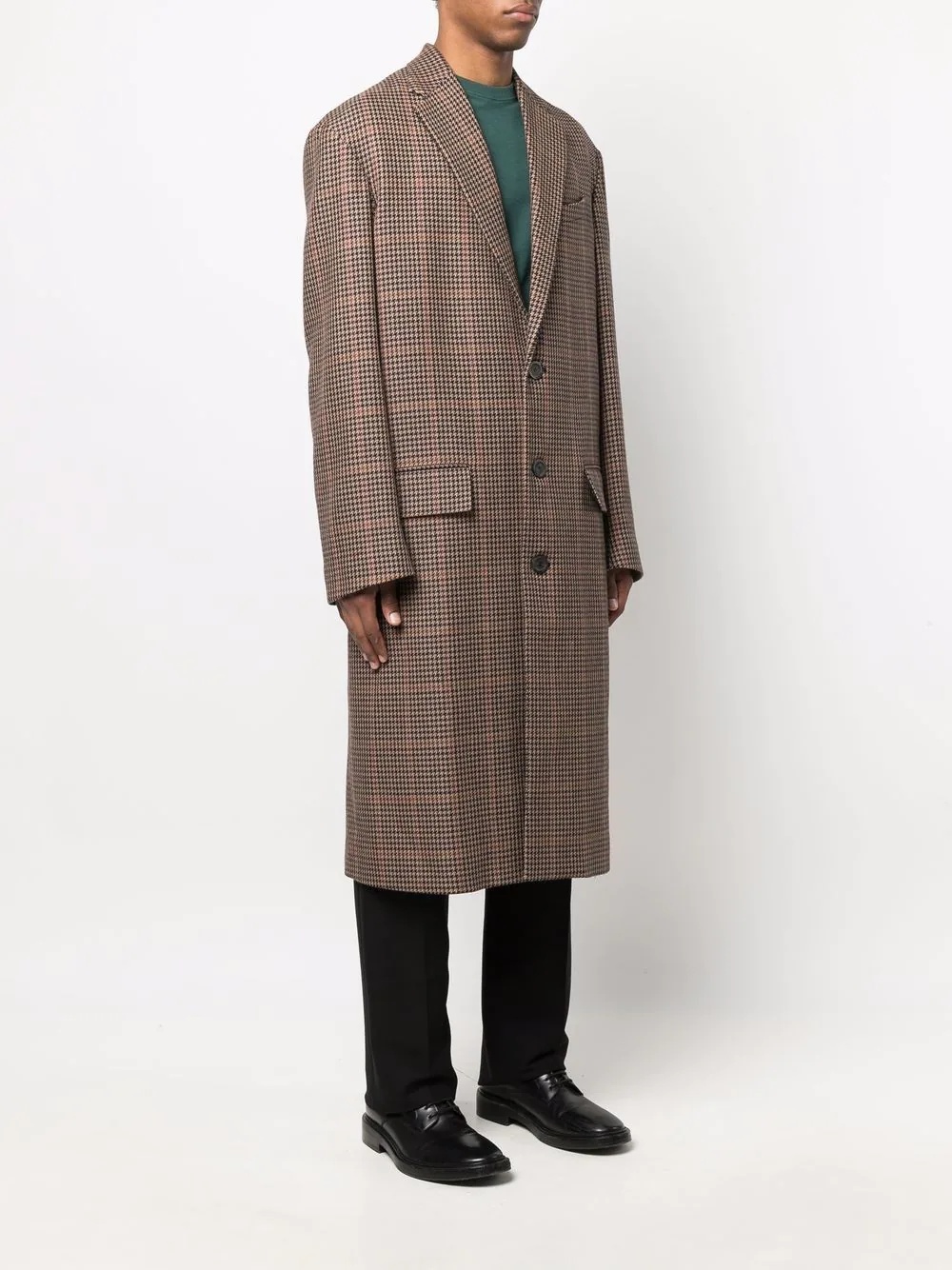 boxy check-pattern coat - 4