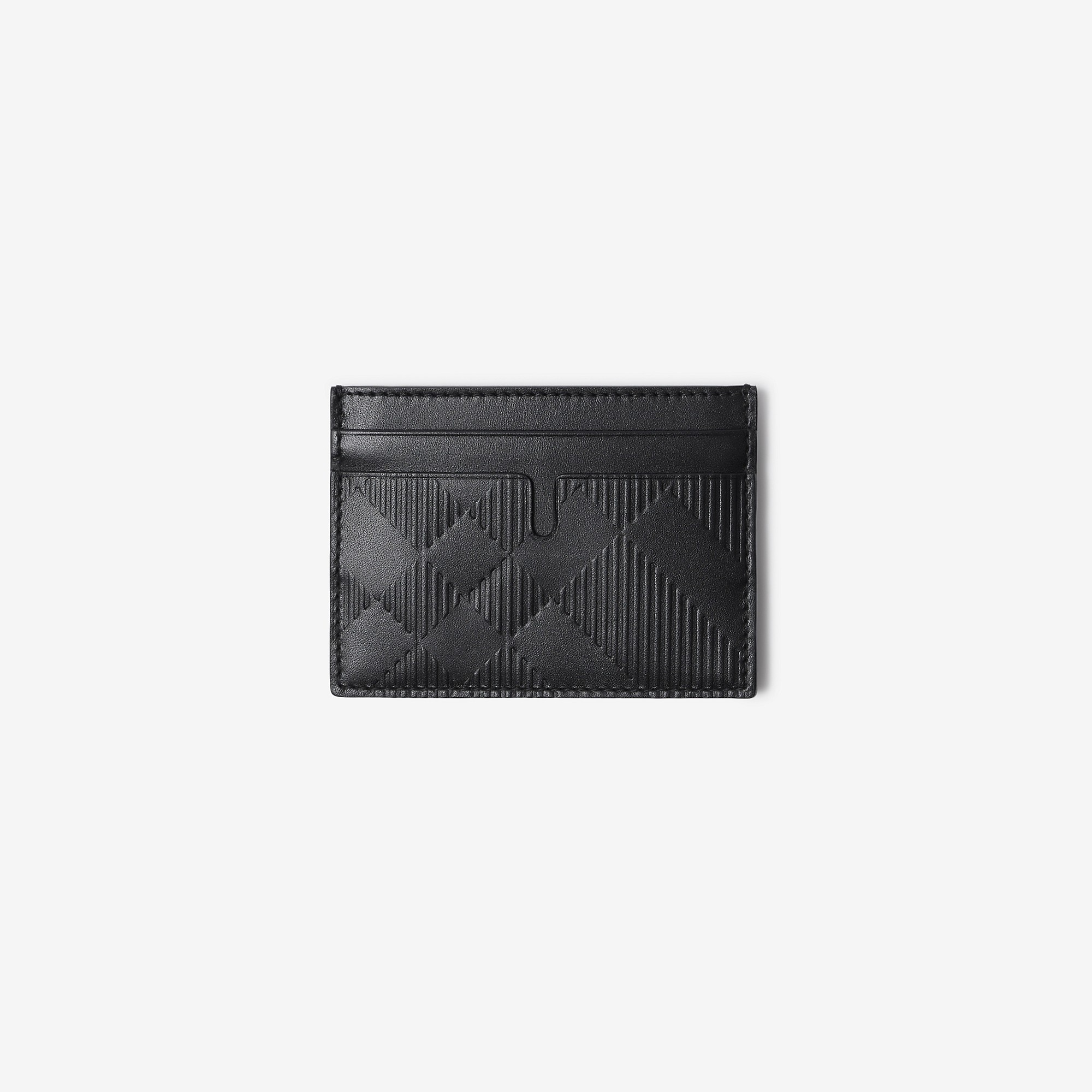 Check Leather Card Case - 2