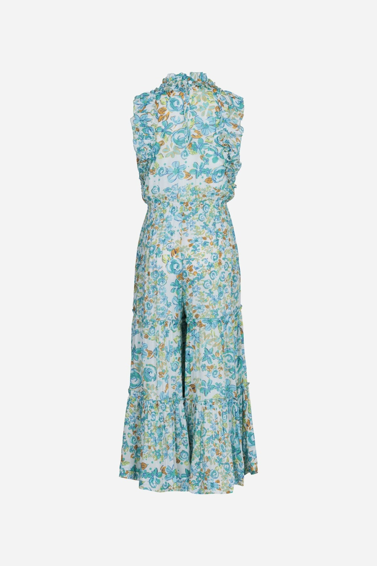 Long Jumpsuit Belene for girls - Mint Garden Rose - 2