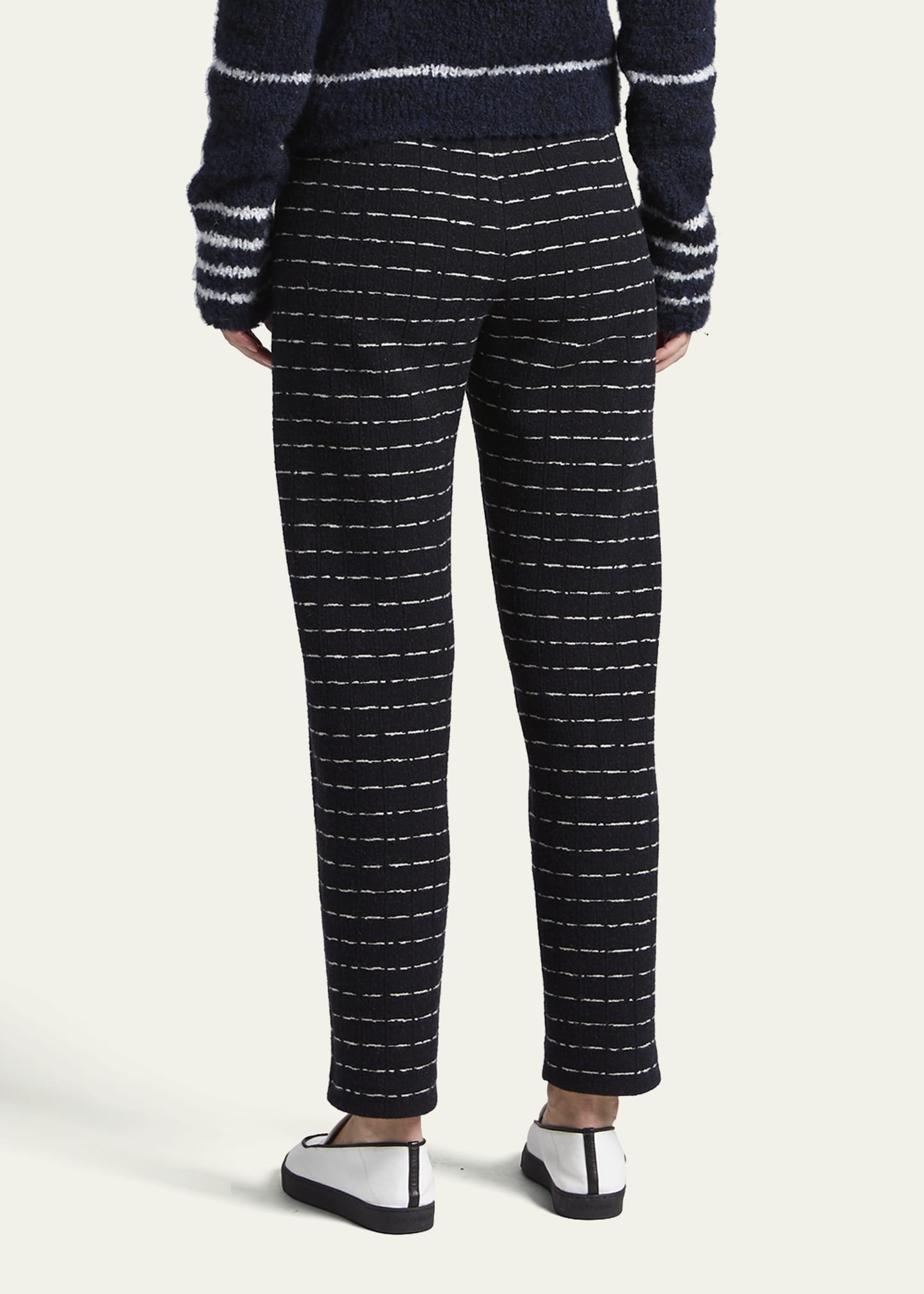 Straight-Leg Ankle Jersey Jacquard Pants - 3
