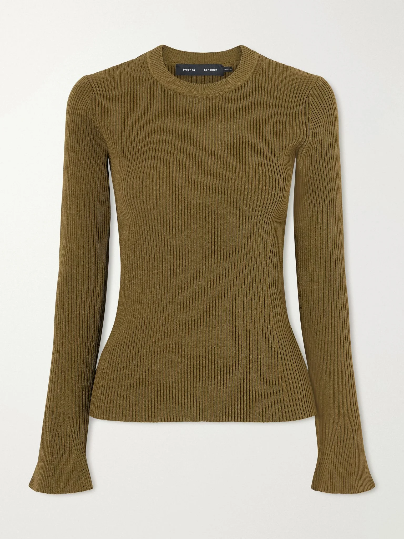 Nir ribbed-knit top Leaf green - 1