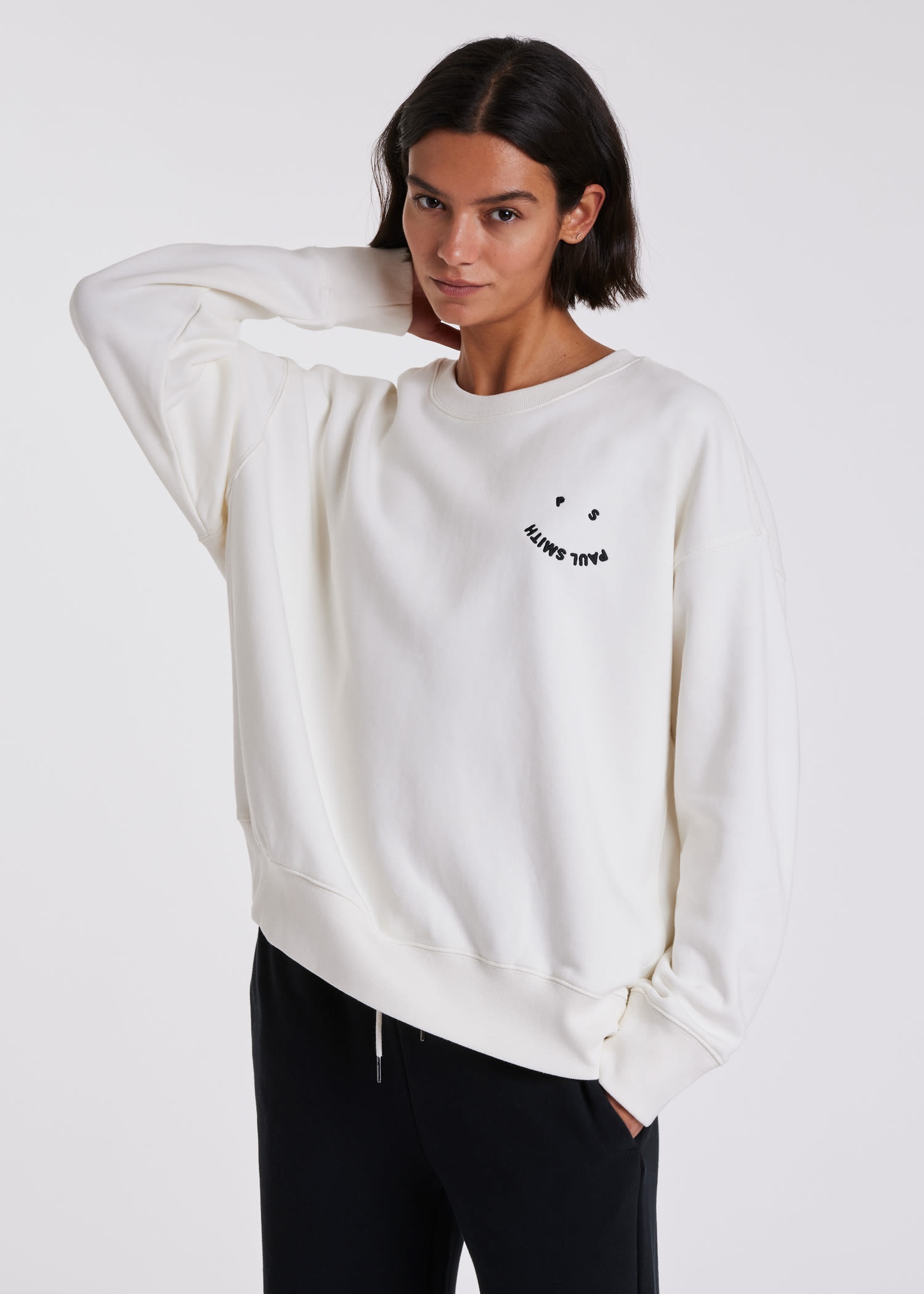Oversized 'Happy' Sweatshirt - 5