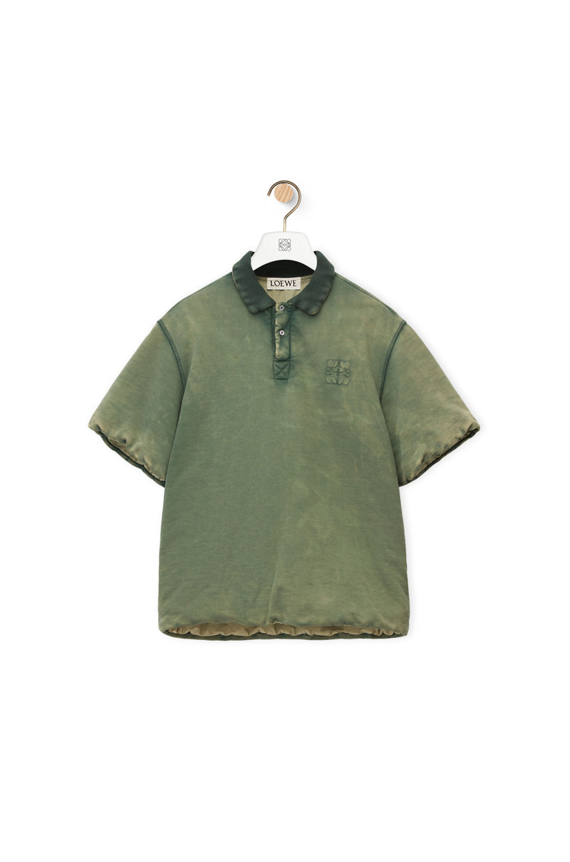 Puffer polo top in cotton 1