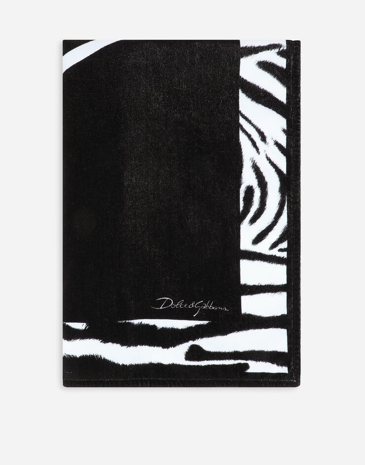 Zebra-print terrycloth beach towel - 1
