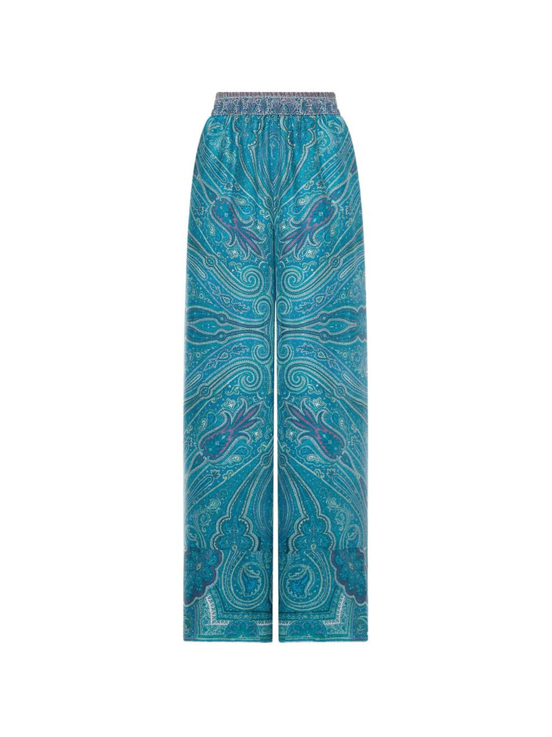 Tetris paisley elastic palazzo pants 1