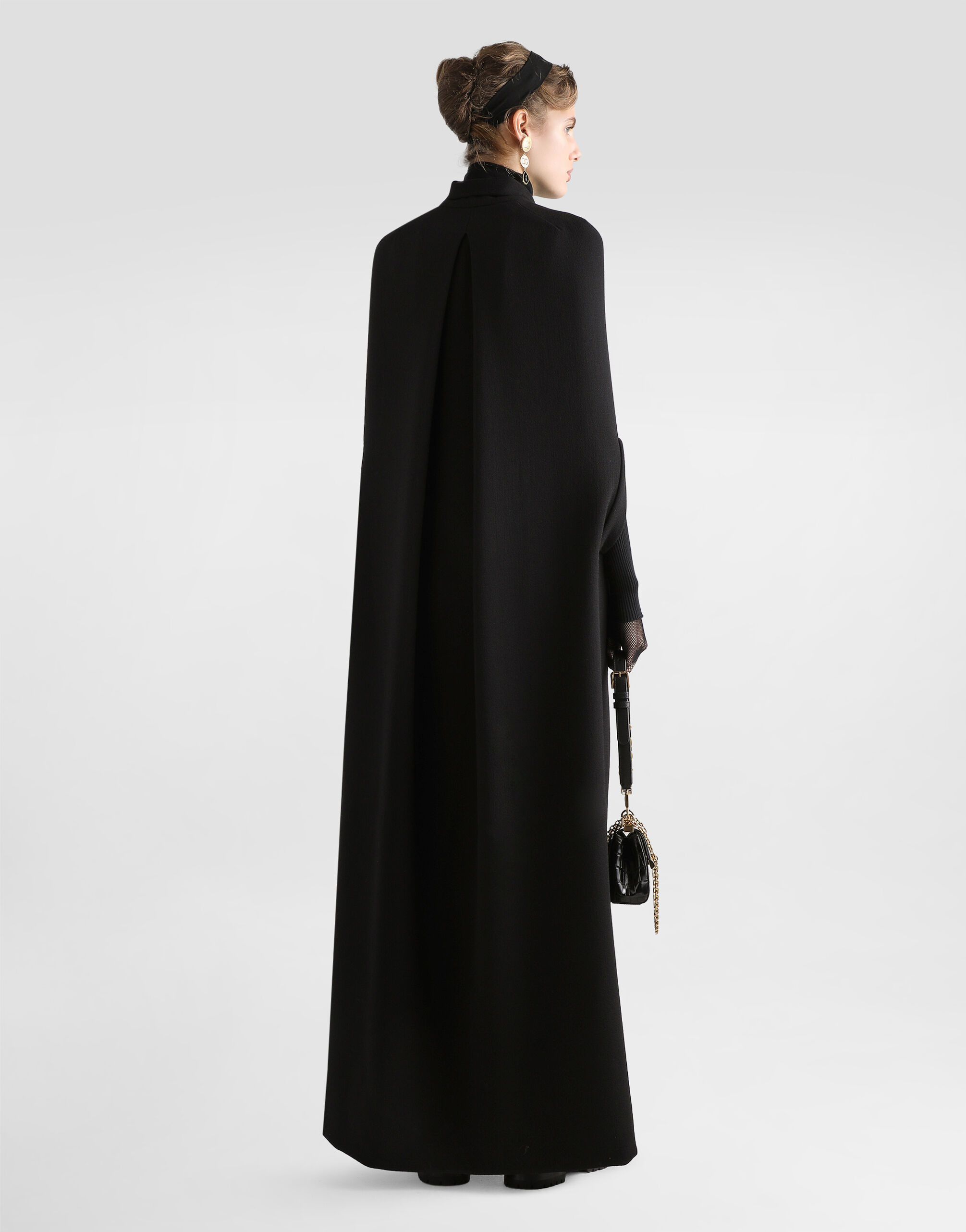 Wool crêpe cape - 3