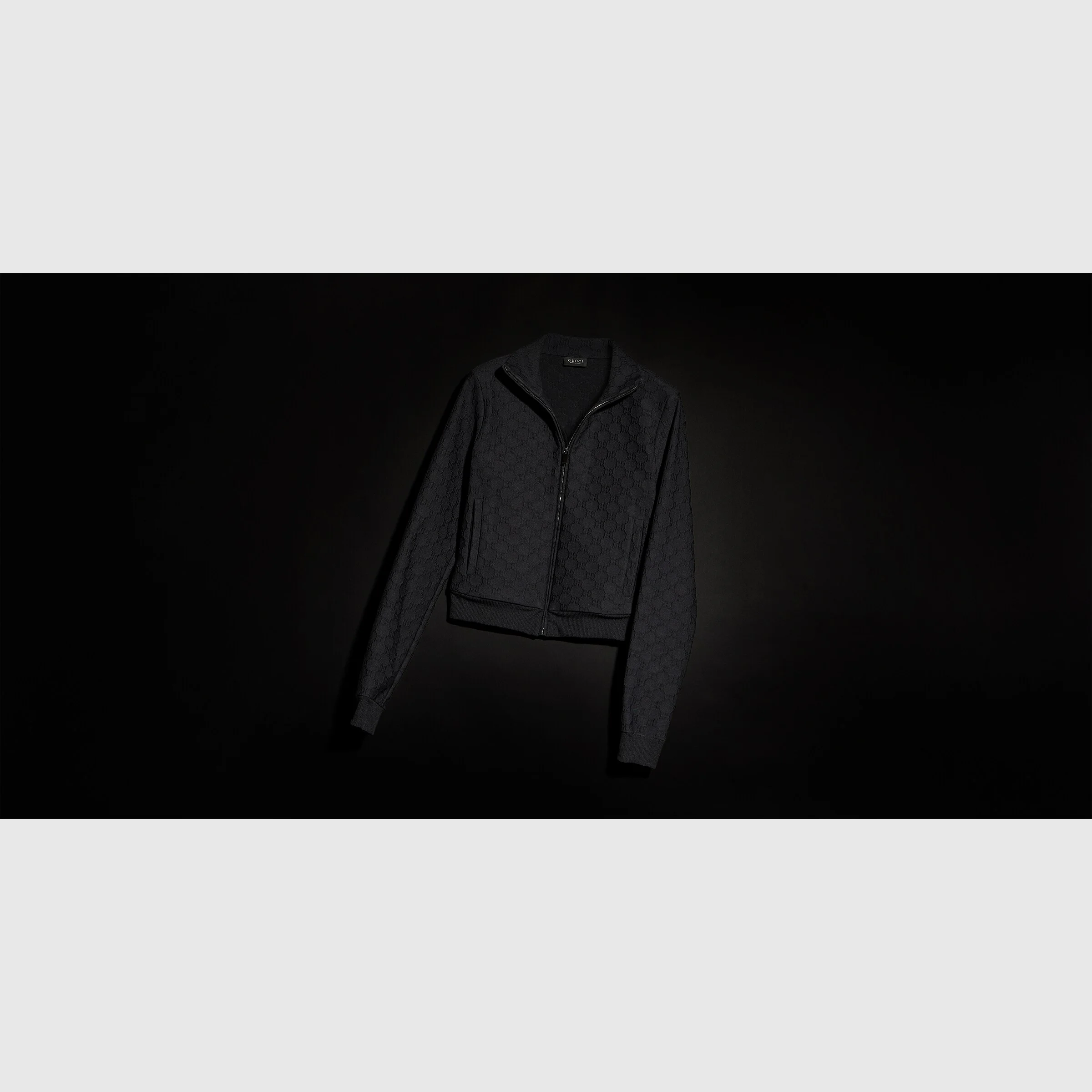 GG jersey jacquard zip jacket - 1