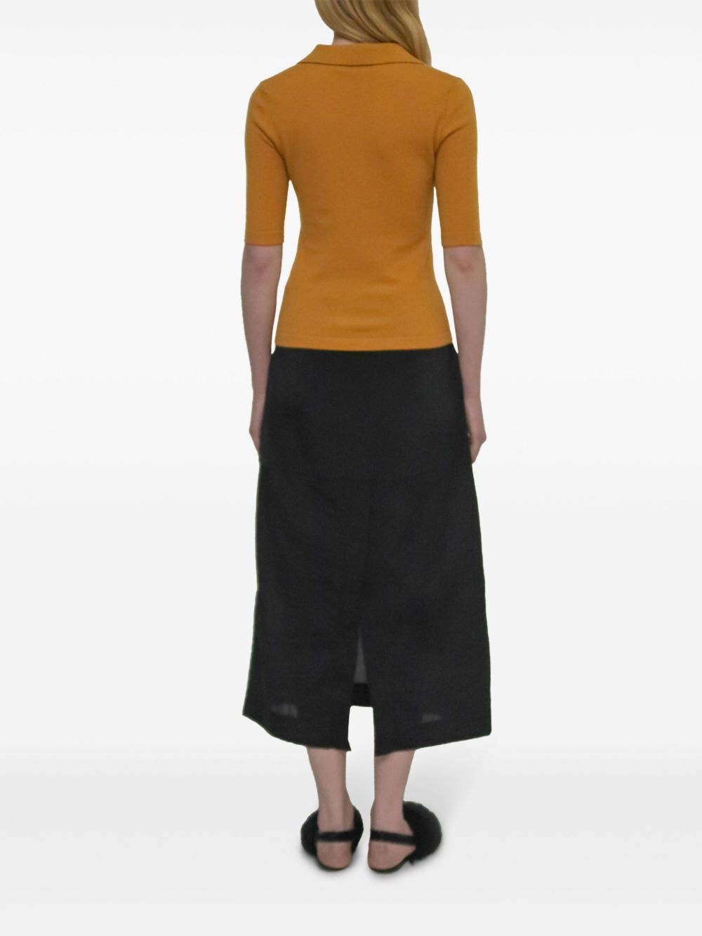 open-neck knit polo shirt - 4
