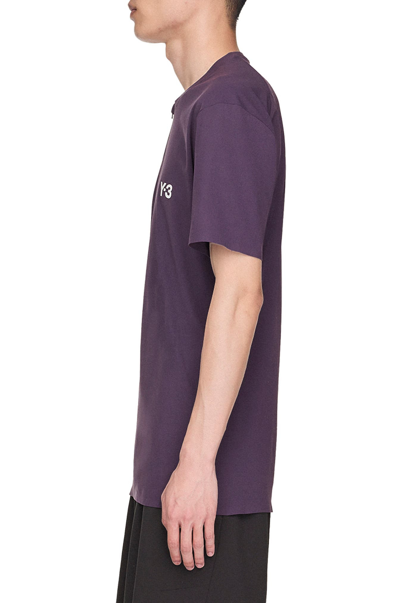 adidas Y-3 Zip T-Shirt in Aurora Plum at Nordstrom - 3