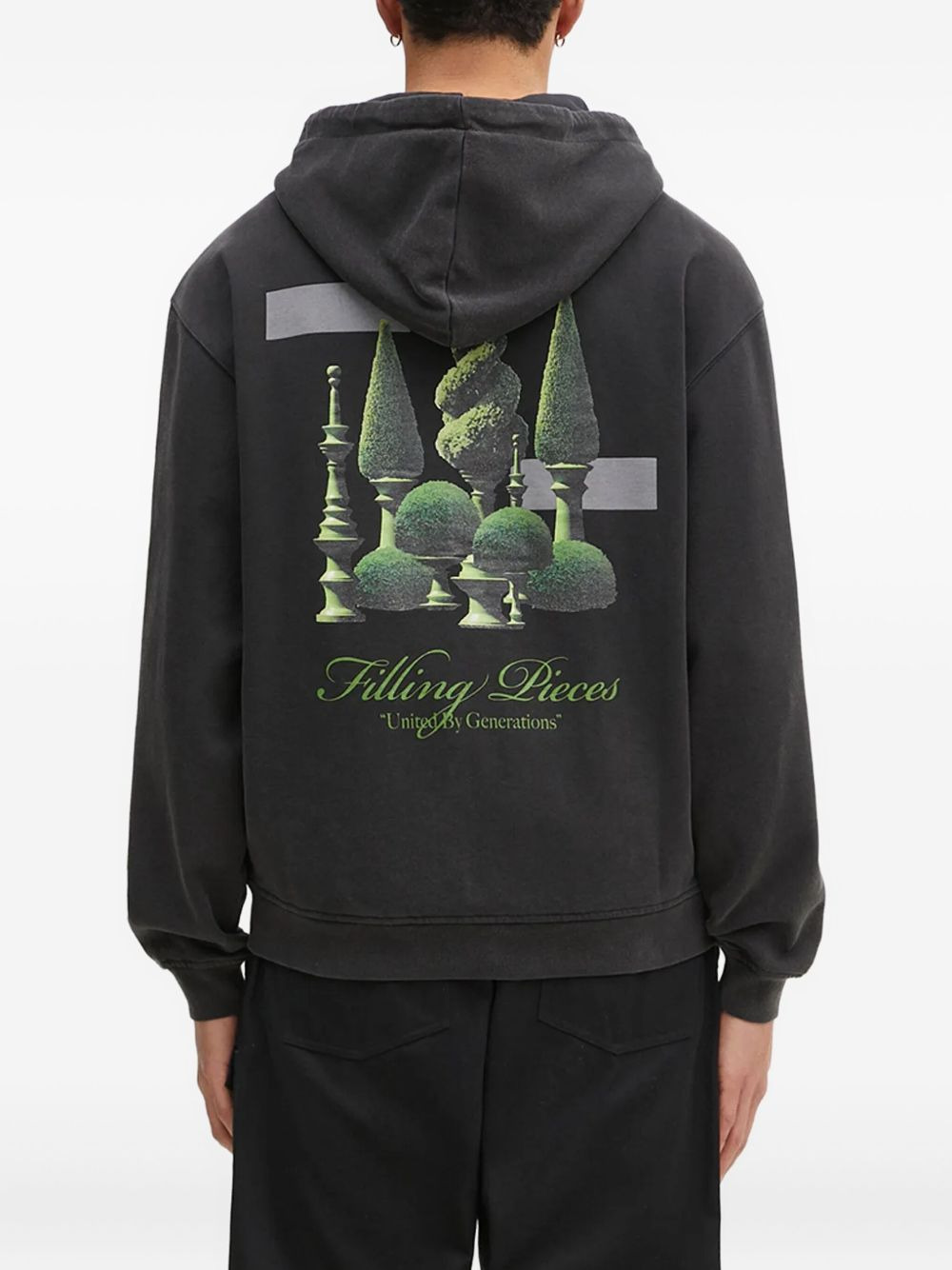 logo-print zip-fastening hoodie - 4