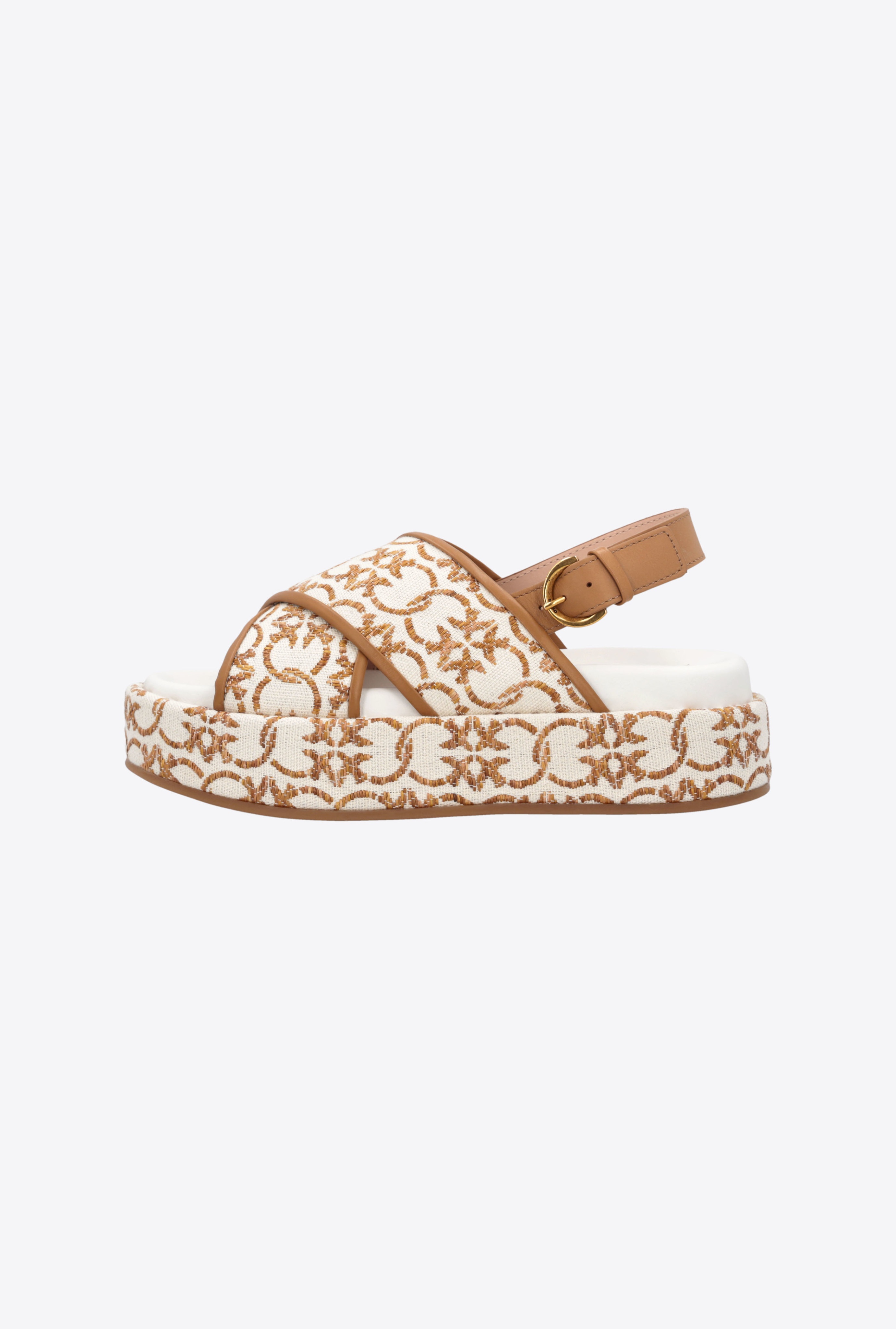 MONOGRAM PLATFORM SANDALS - 5