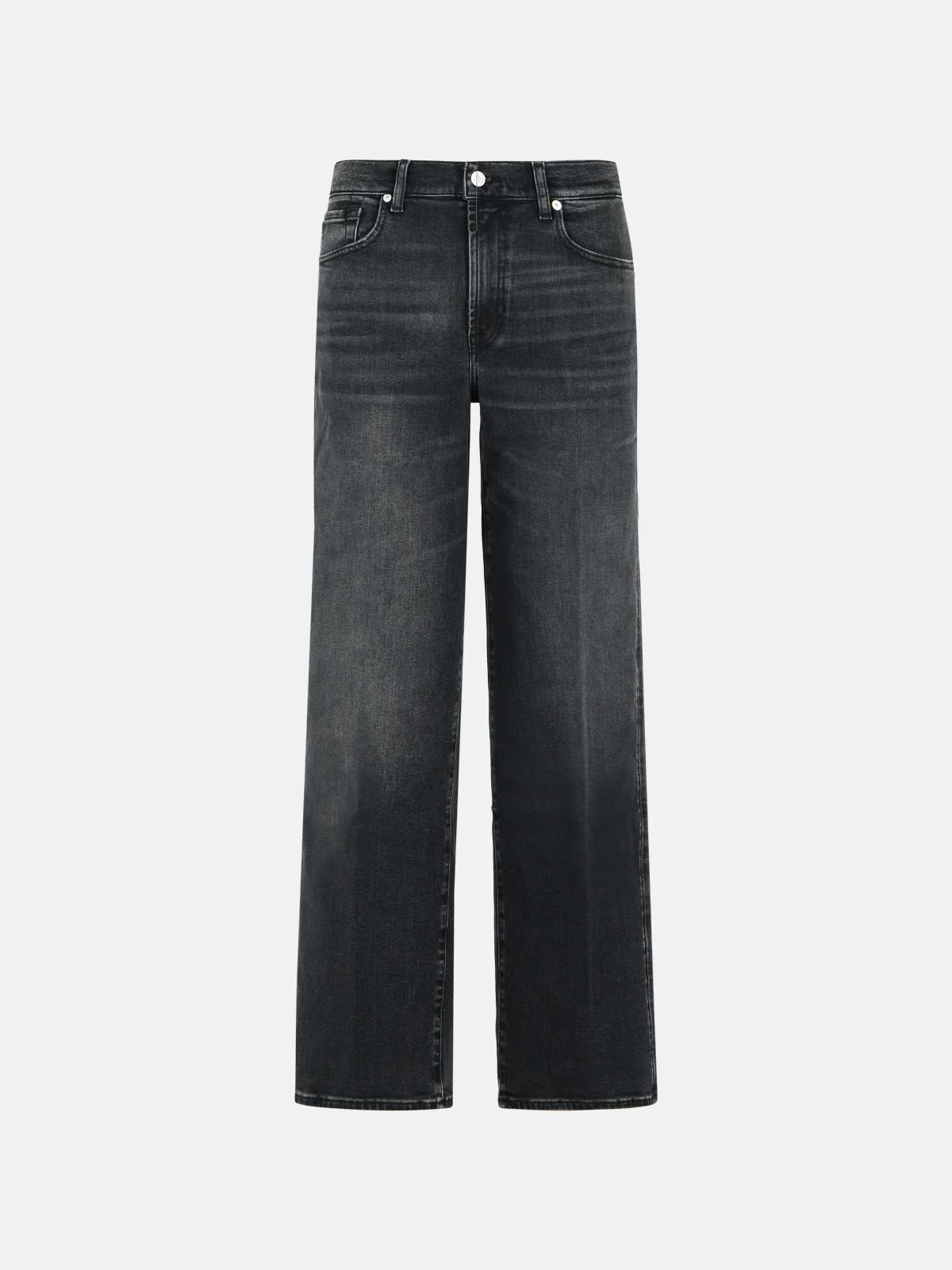 'STOVEPIPE STRAIGHT' BLACK COTTON BLEND JEANS - 1