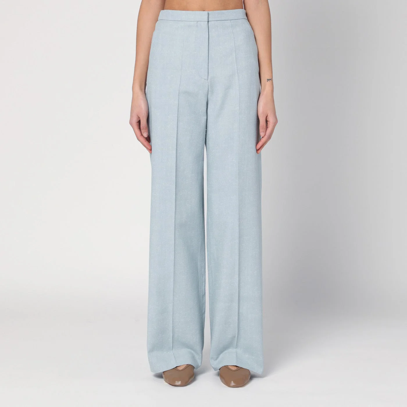 Gray fog pants in cotton blend - 1