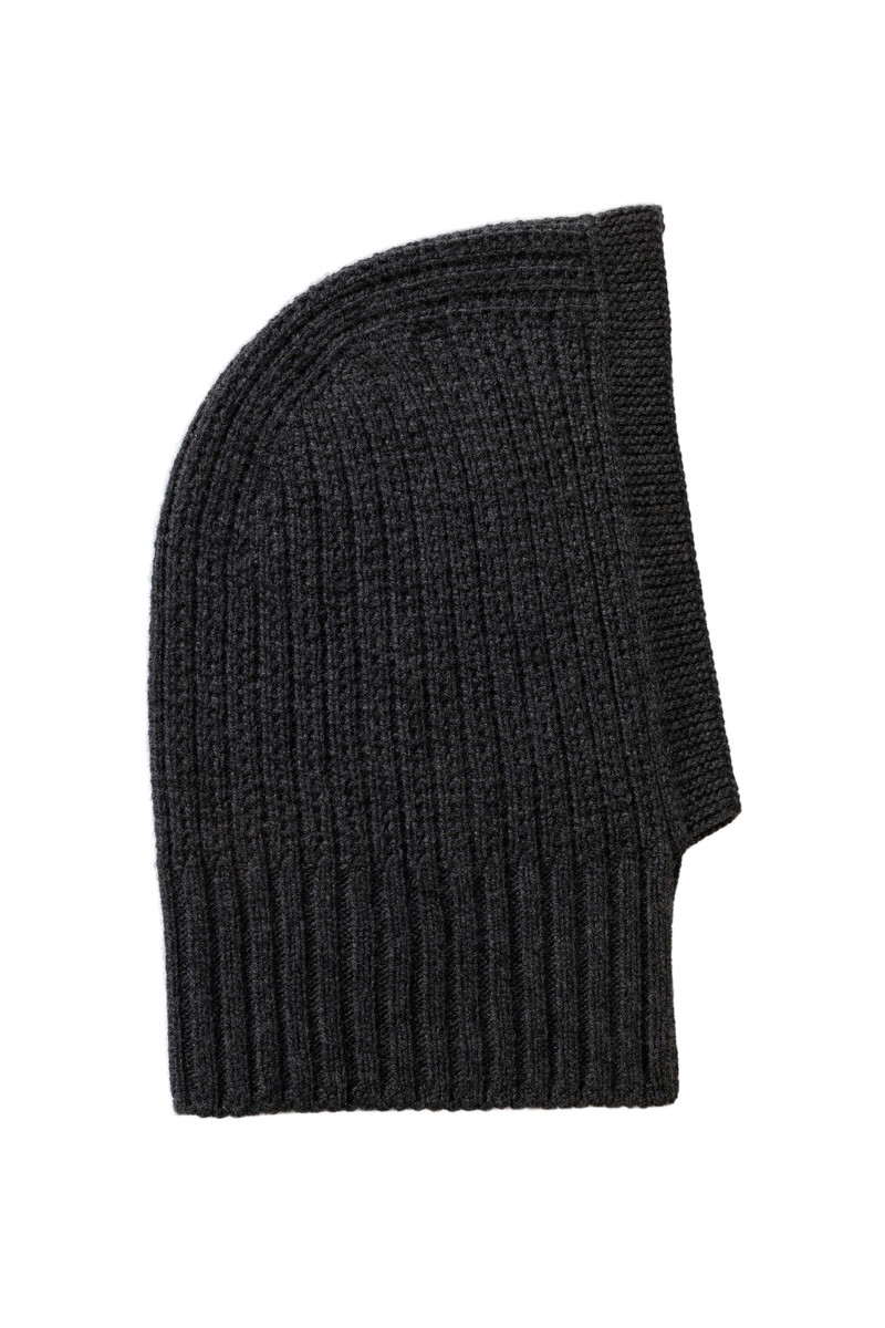 Waffle Stitch Grey Cashmere Hood 1