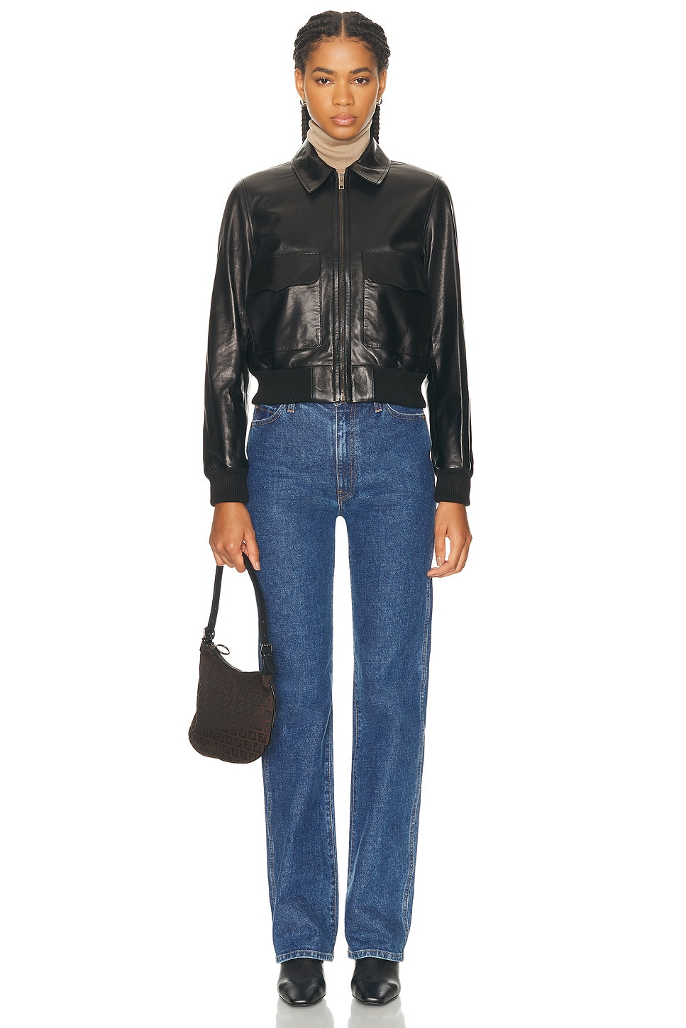 Redley Leather Bomber Jacket - 4