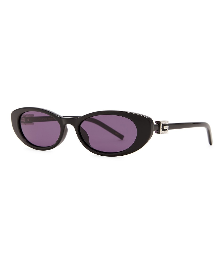G String Strass Sunglasses In Black & Grey - 2
