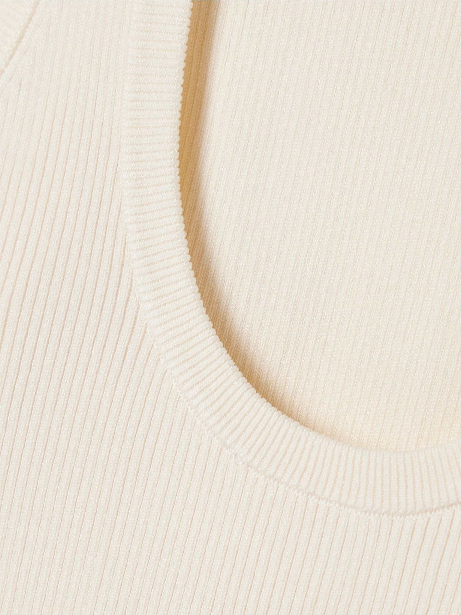 Ribbed-knit tank Ecru - 5
