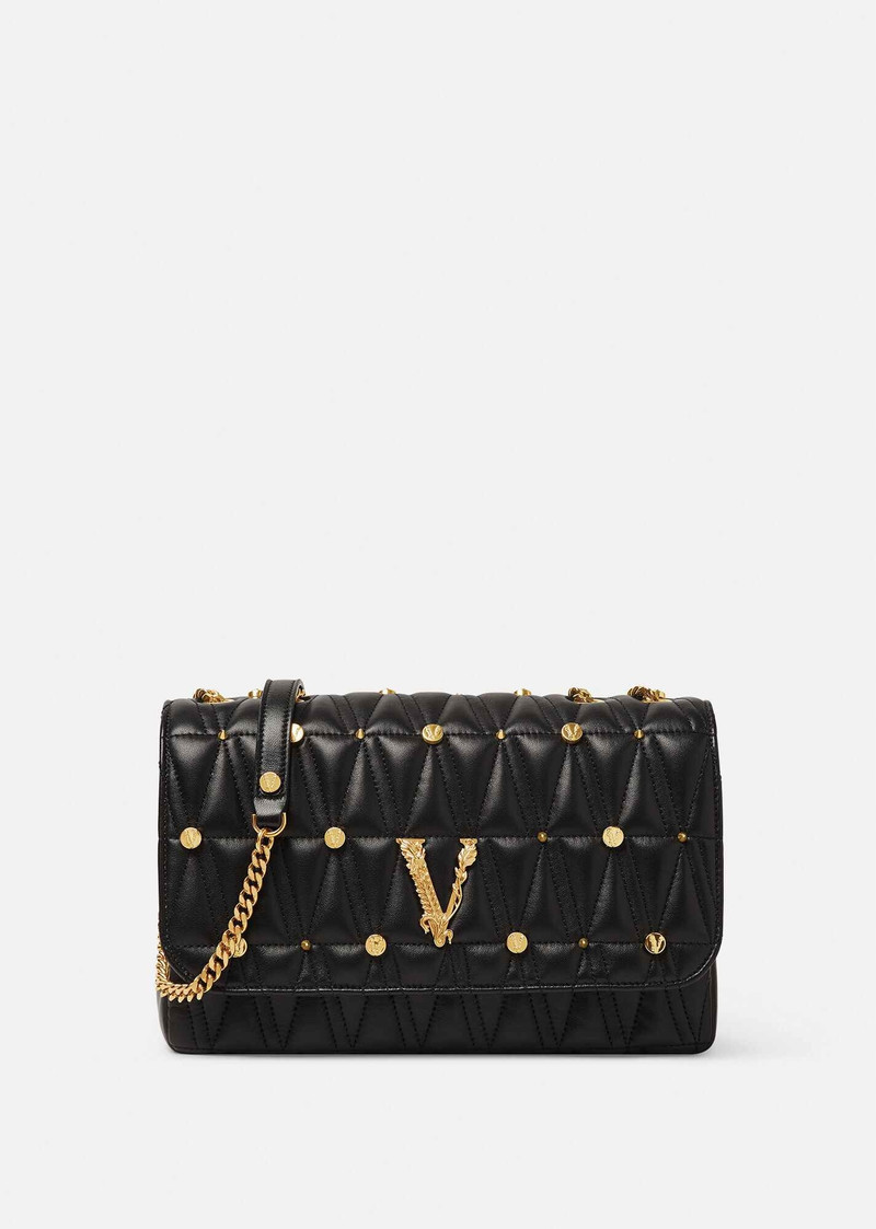 Virtus Studded Quilted Shoulder Bag 1