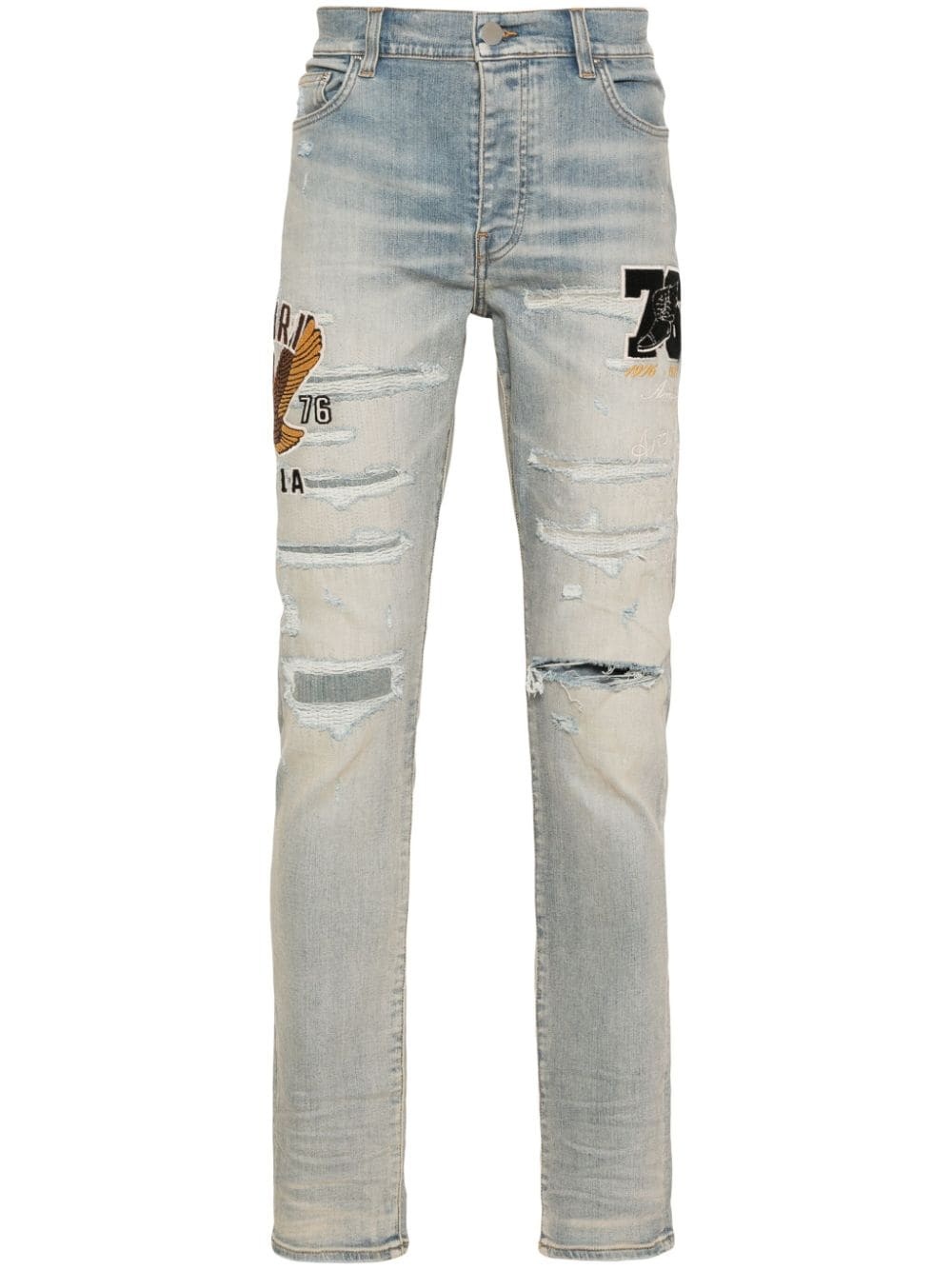 logo-appliquÃ© skinny jeans - 1