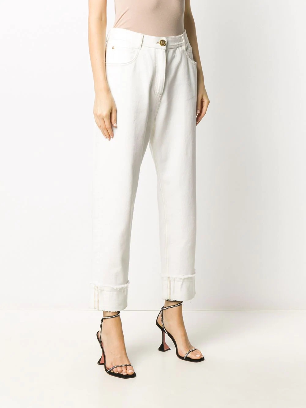 high-waisted tapered jeans - 3